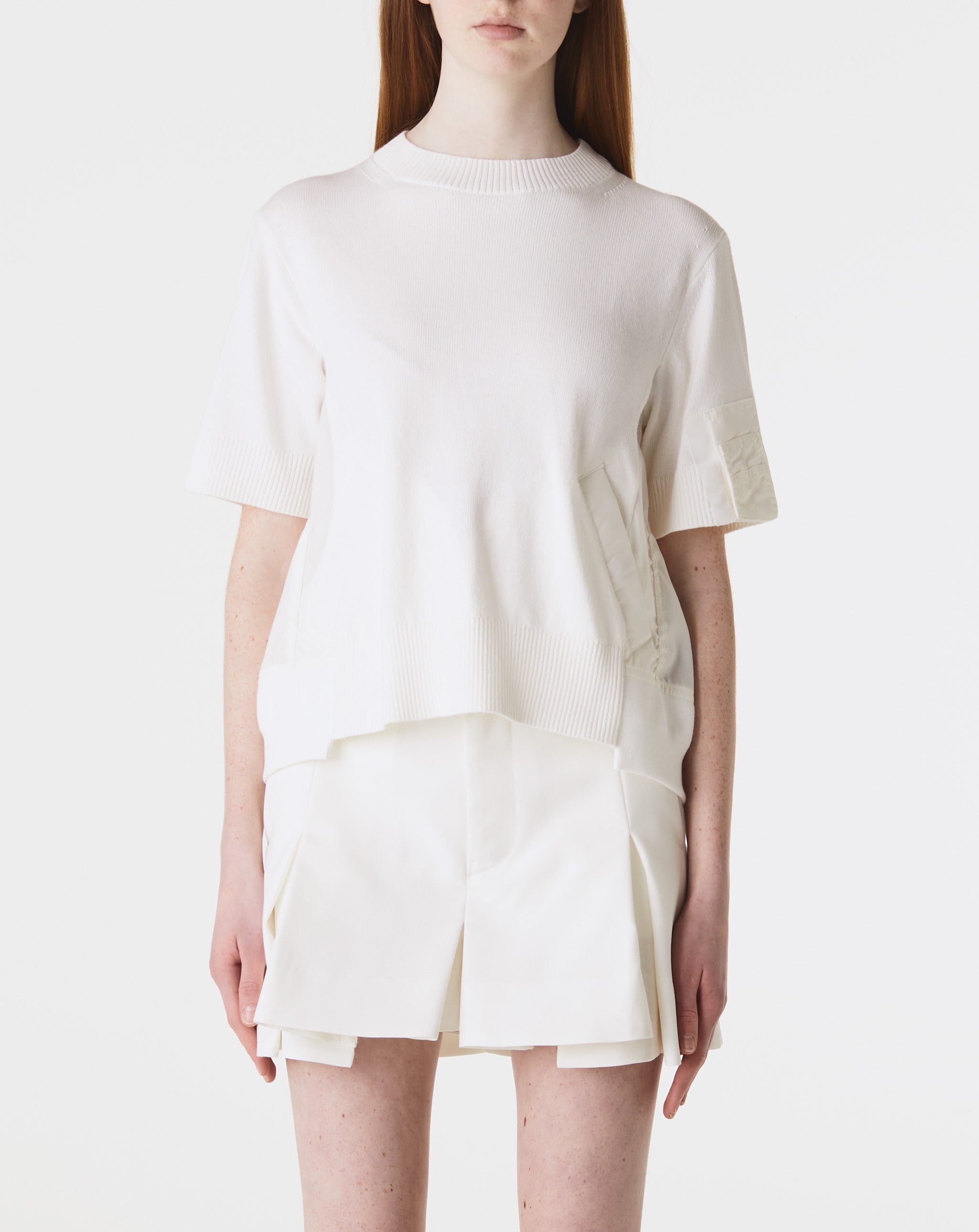 Nylon Twill X Knit Pullover