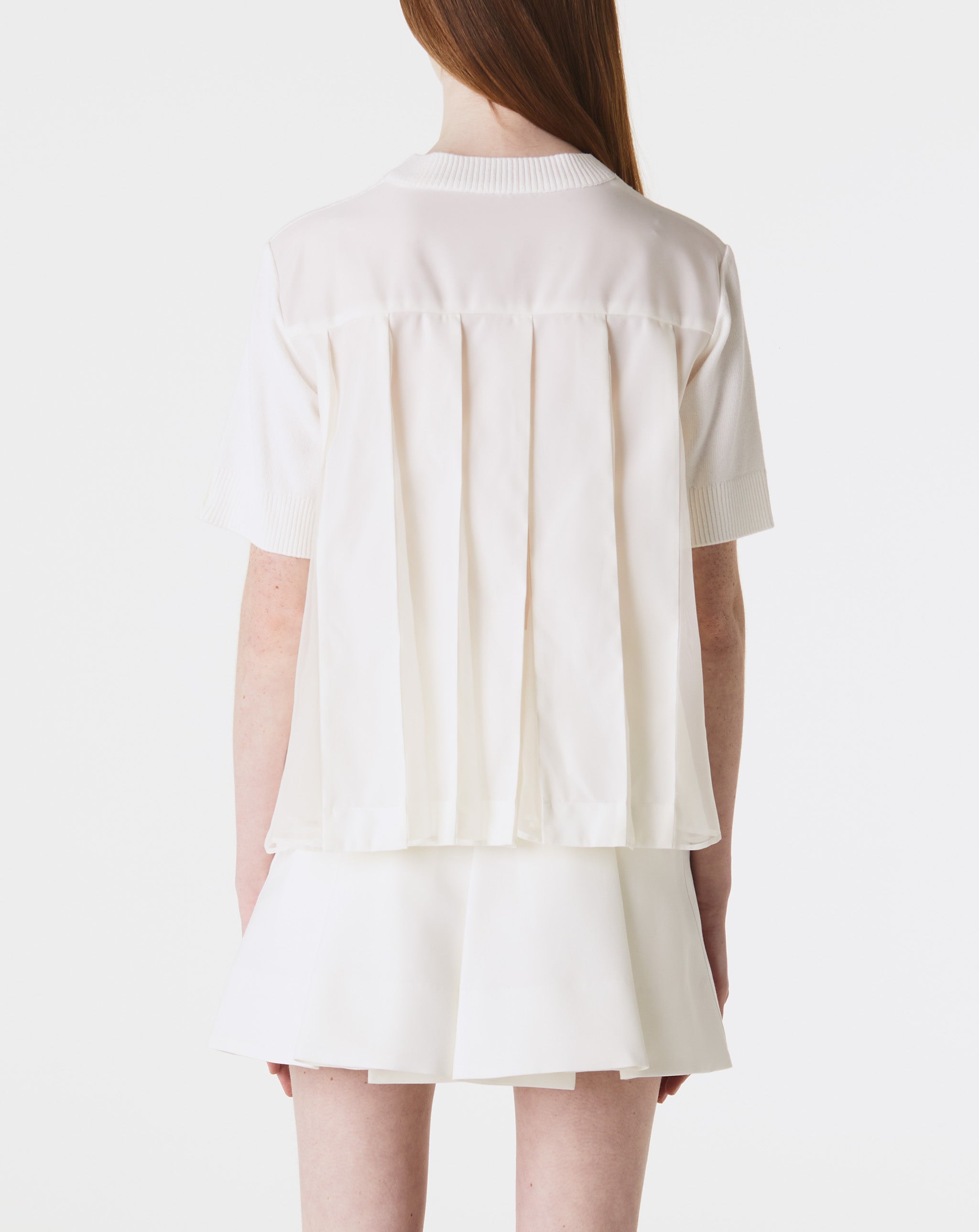 Nylon Twill X Knit Pullover