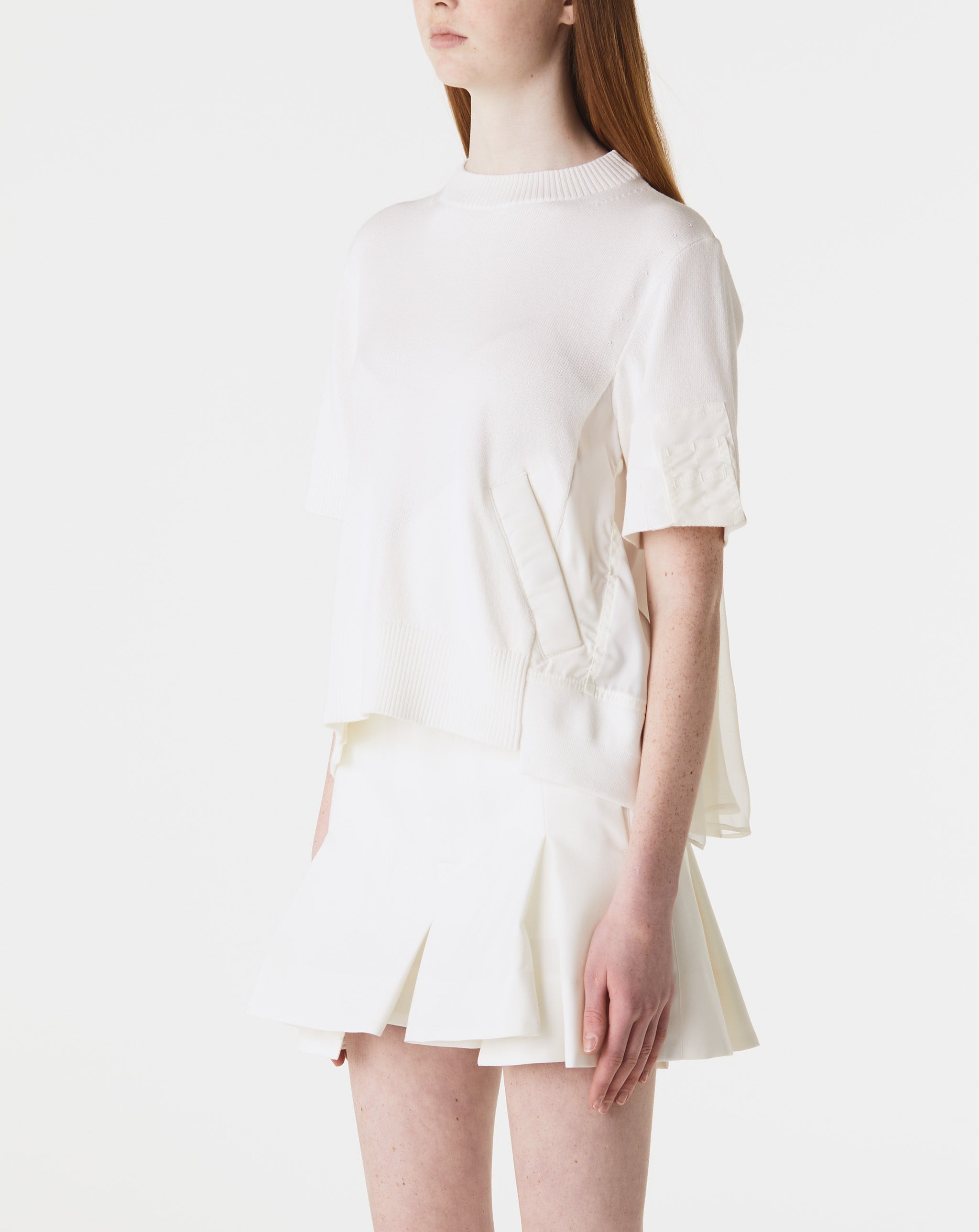 Nylon Twill X Knit Pullover