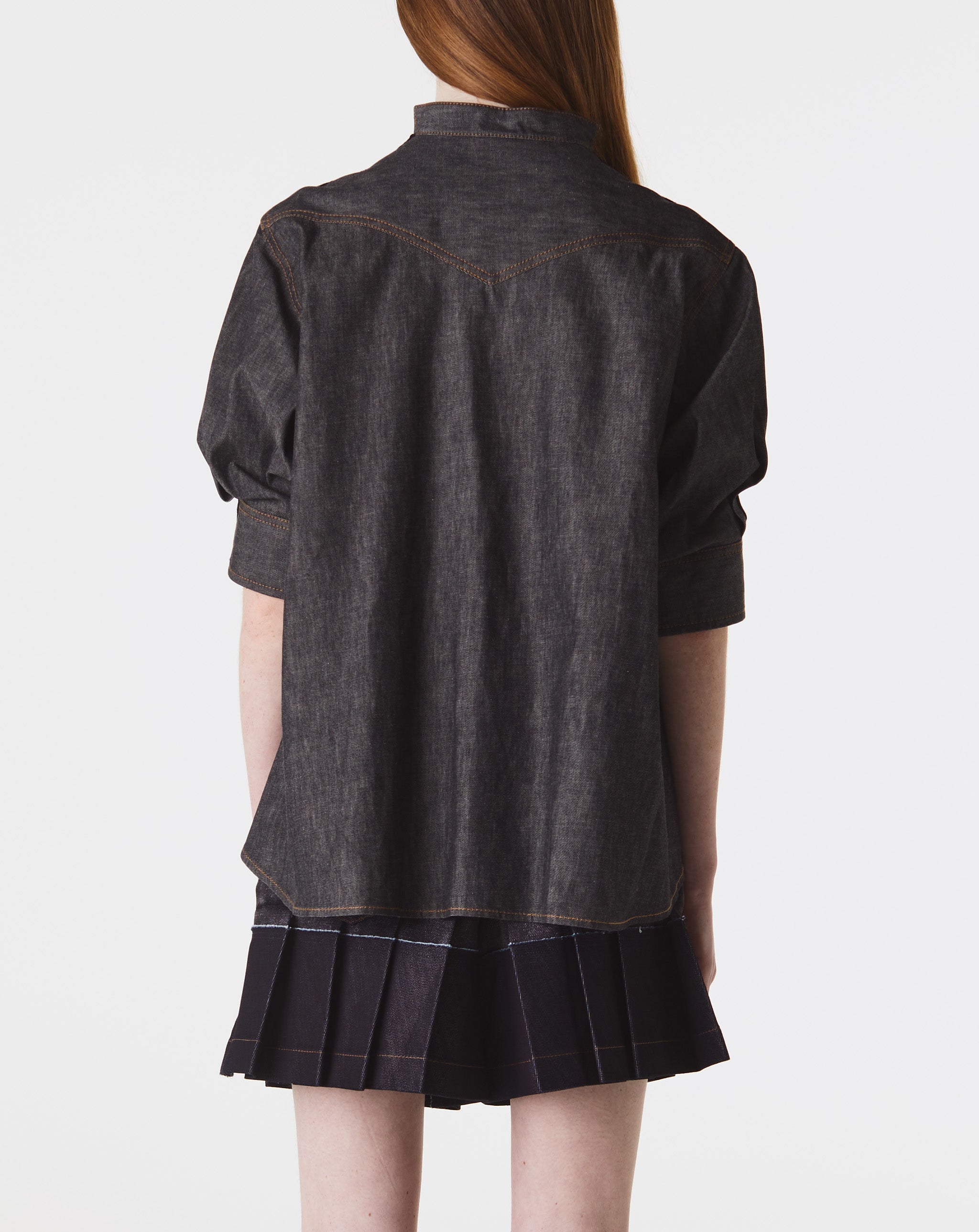 Denim Mix Knit Pullover