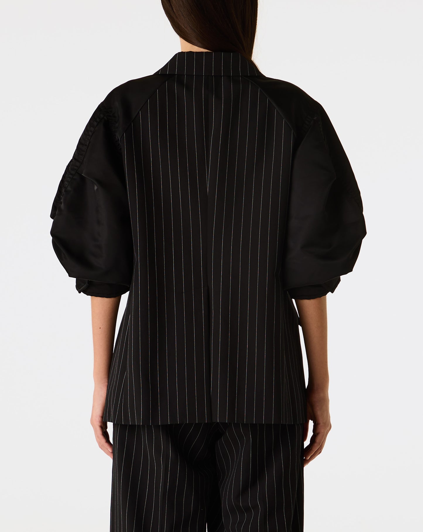 Silk Suiting x Nylon Twill Jacket