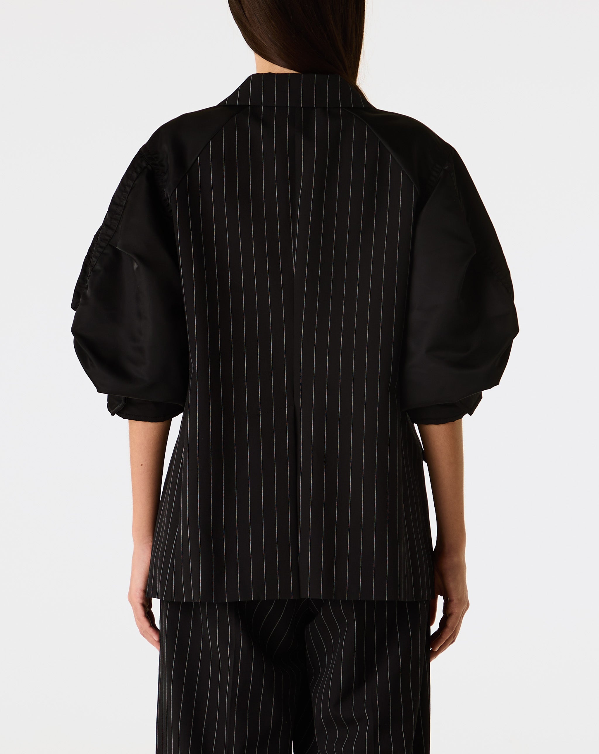 Silk Suiting x Nylon Twill Jacket