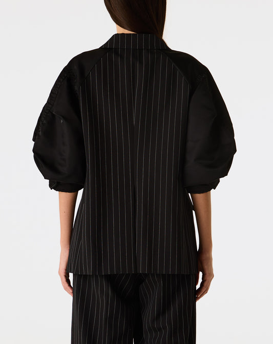 Silk Suiting x Nylon Twill Jacket