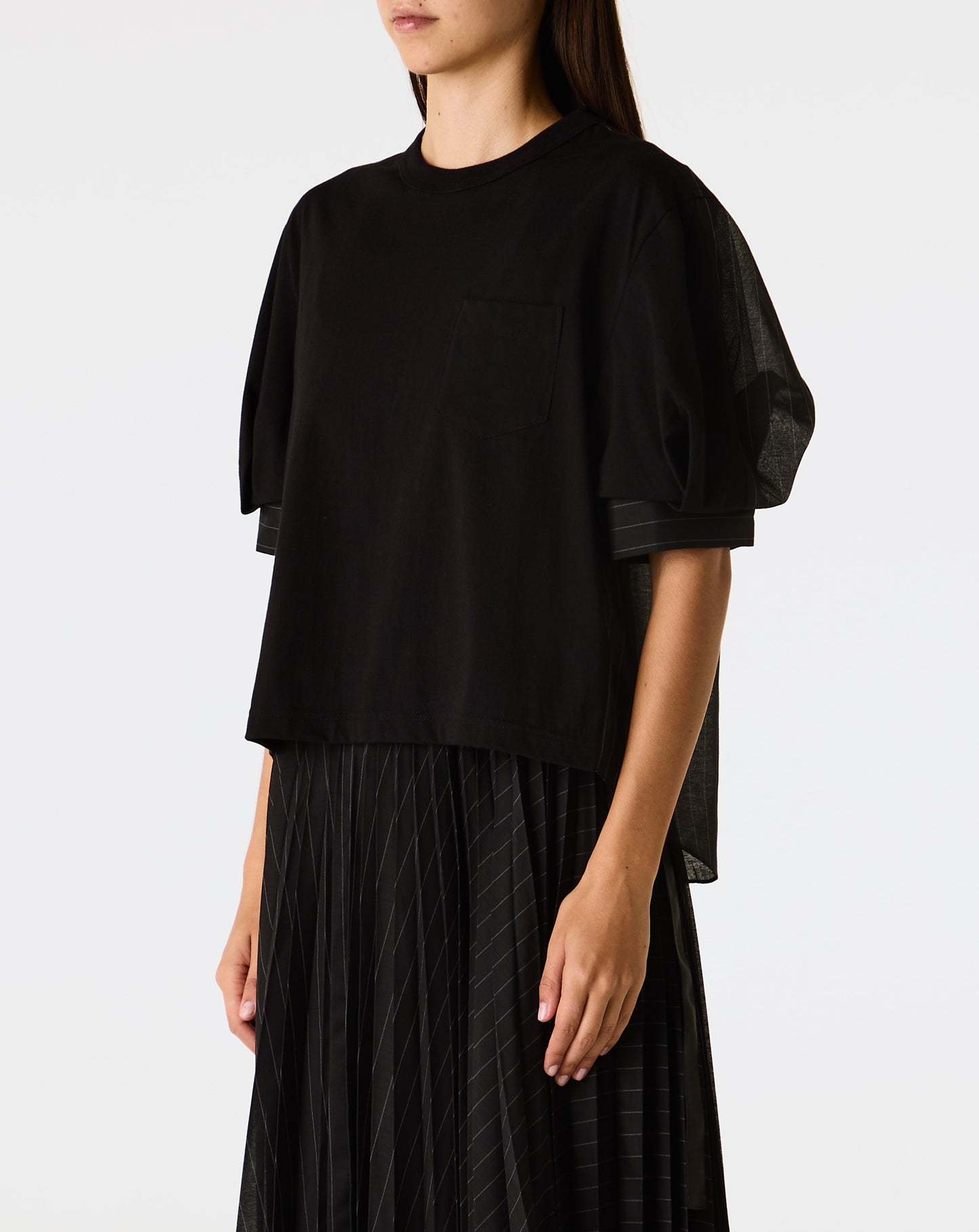Spun Organza x Jersey T-Shirt
