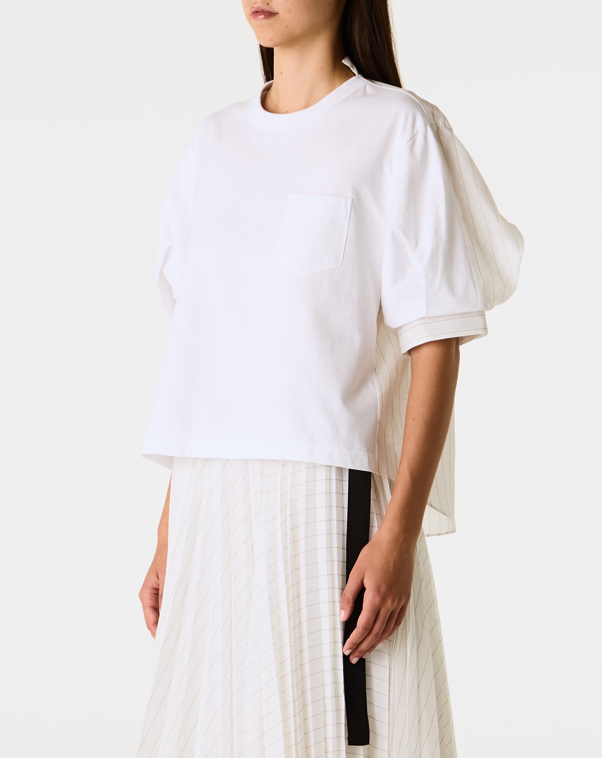 Spun Organza x Jersey T-Shirt
