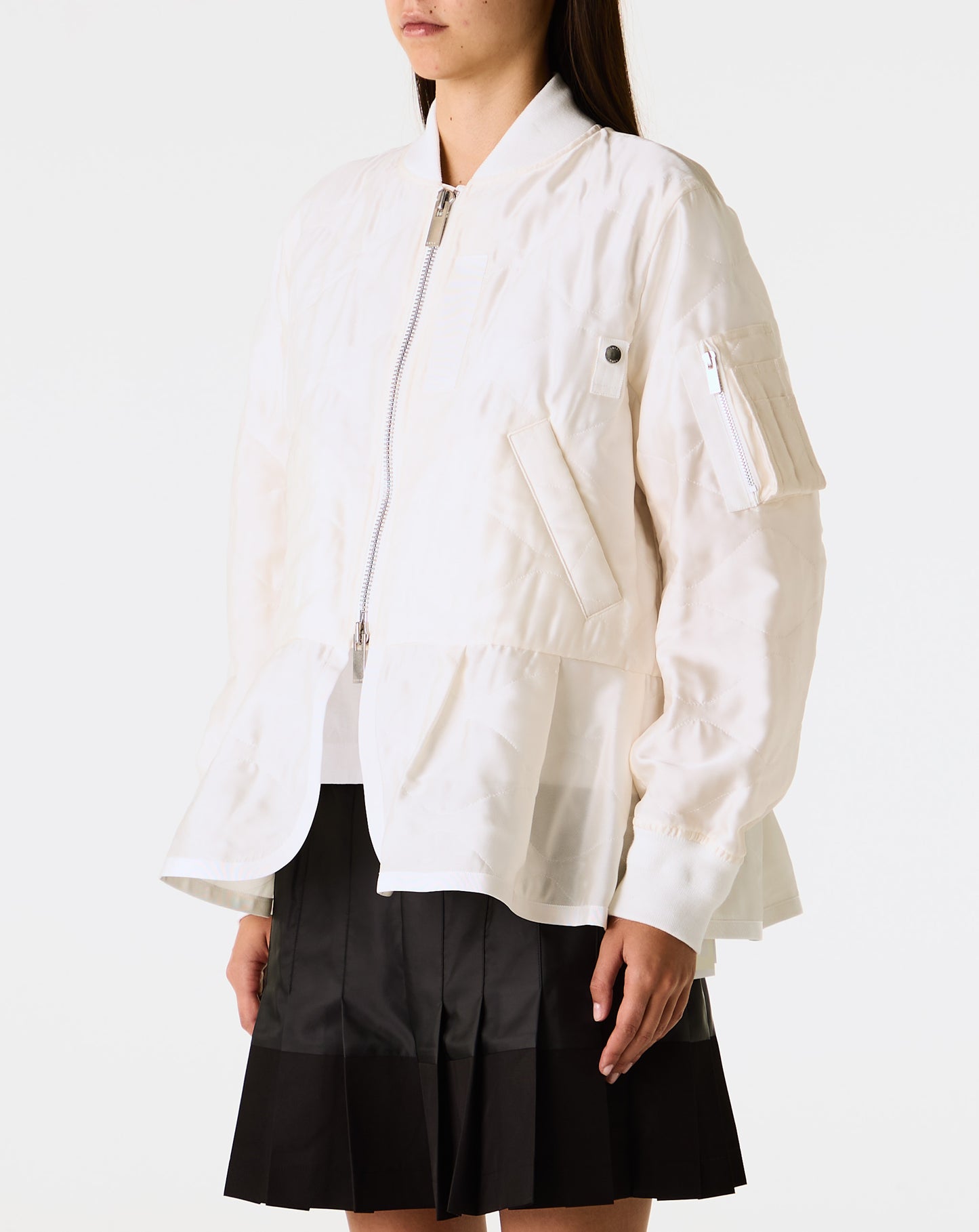 Quilted Satin Blouson