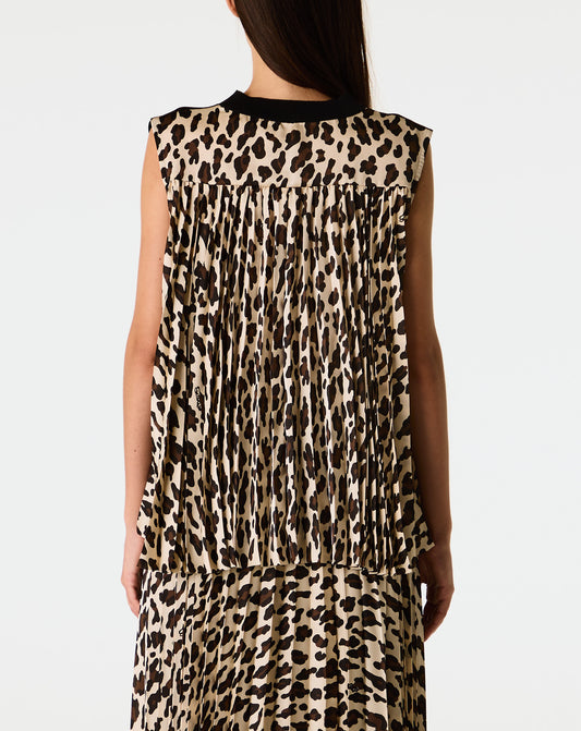 Leopard Print x Knit Pullover