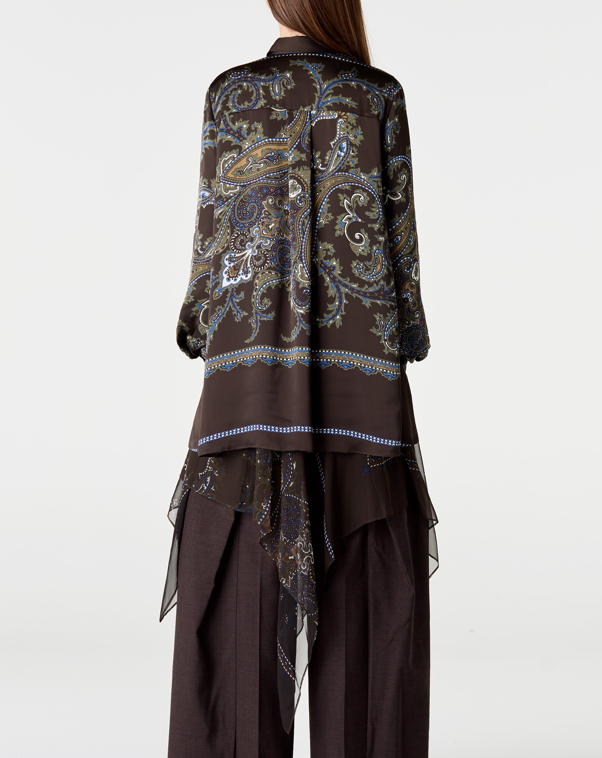 Paisley Print Satin Dress