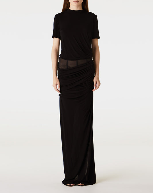 Coiled Corseted Tee Gown