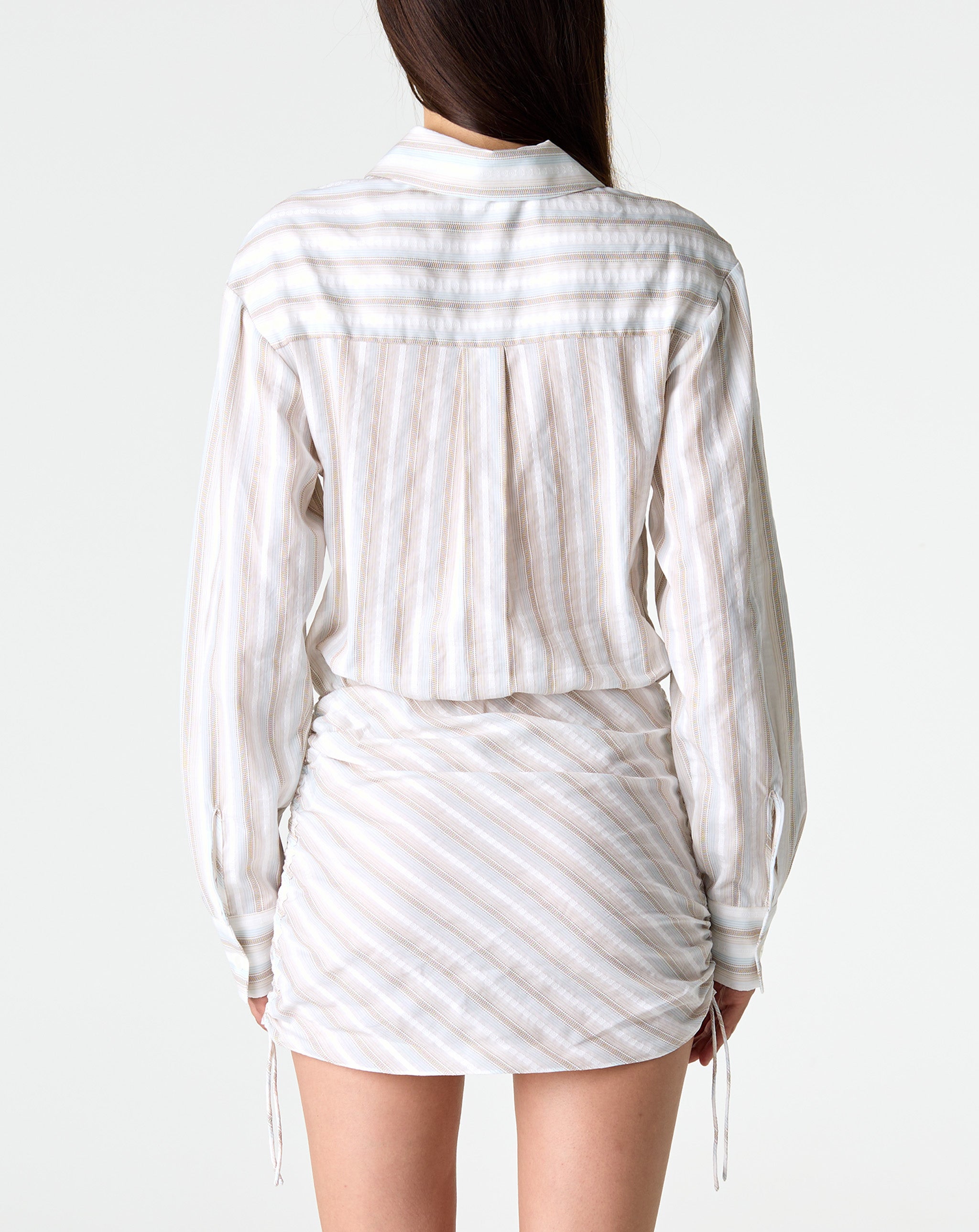 Mar Stripe Side Ruche Cummerbund
