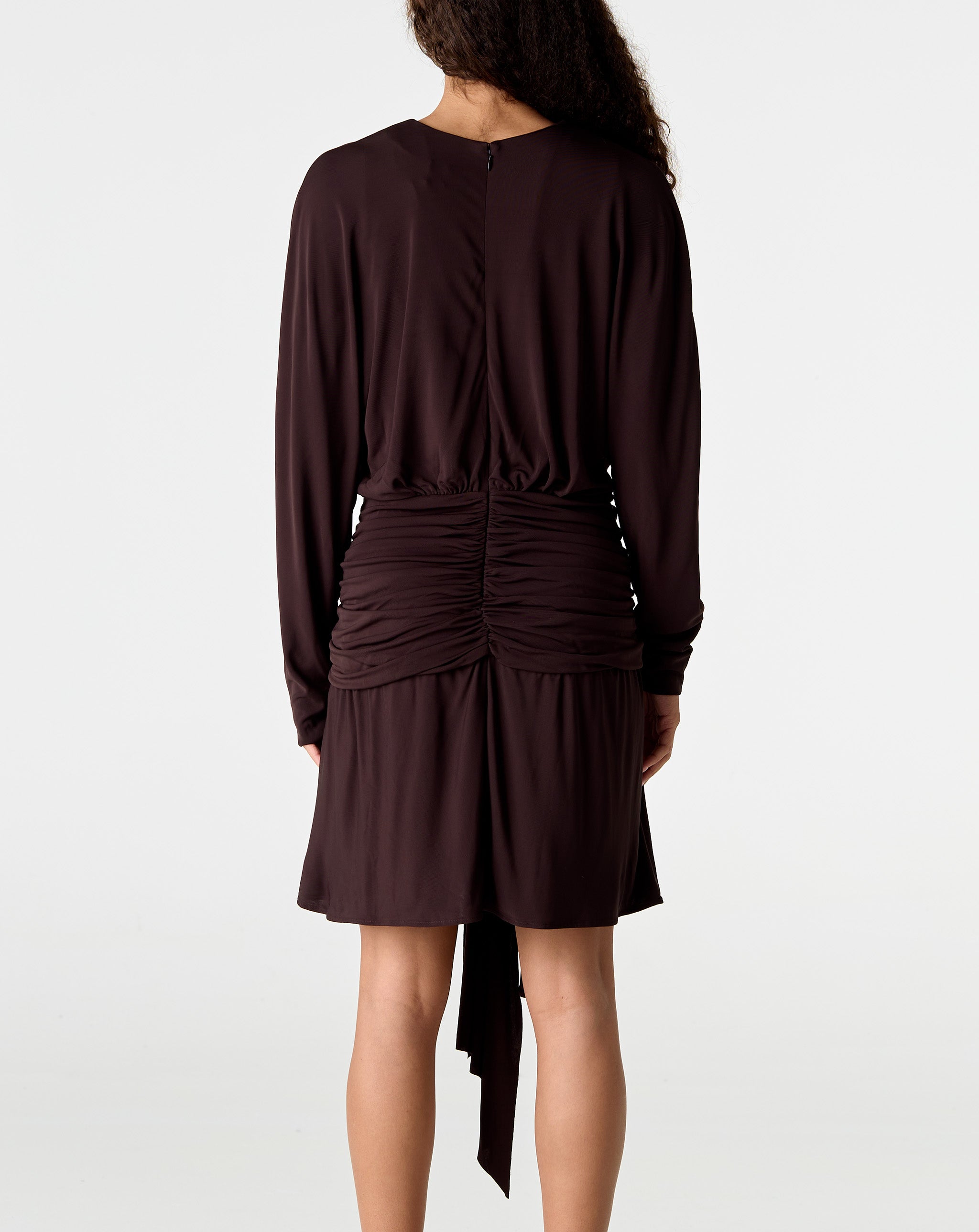Stone Pin Scarf L/S Mini Dress