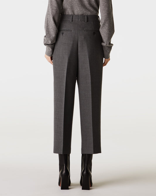 Pleated Straight Trousers