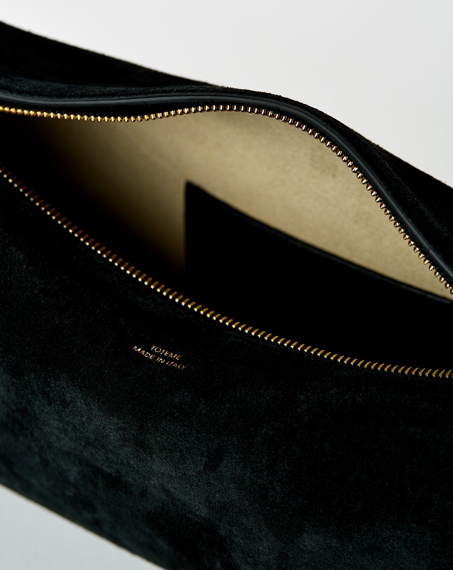 Suede Scoop Clutch