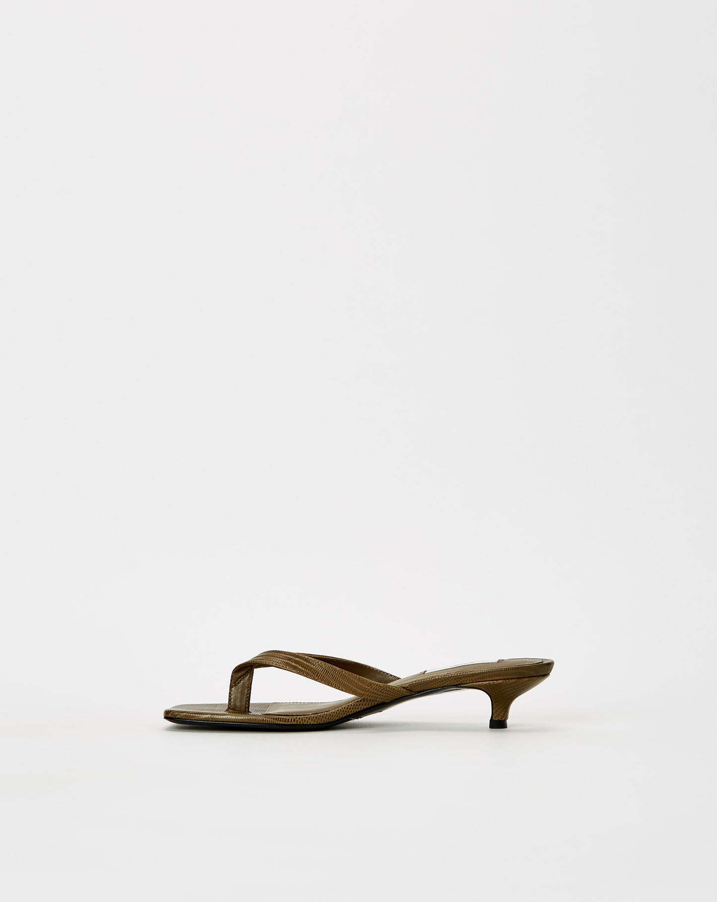 Lizard Embossed Heeled Flip Flops