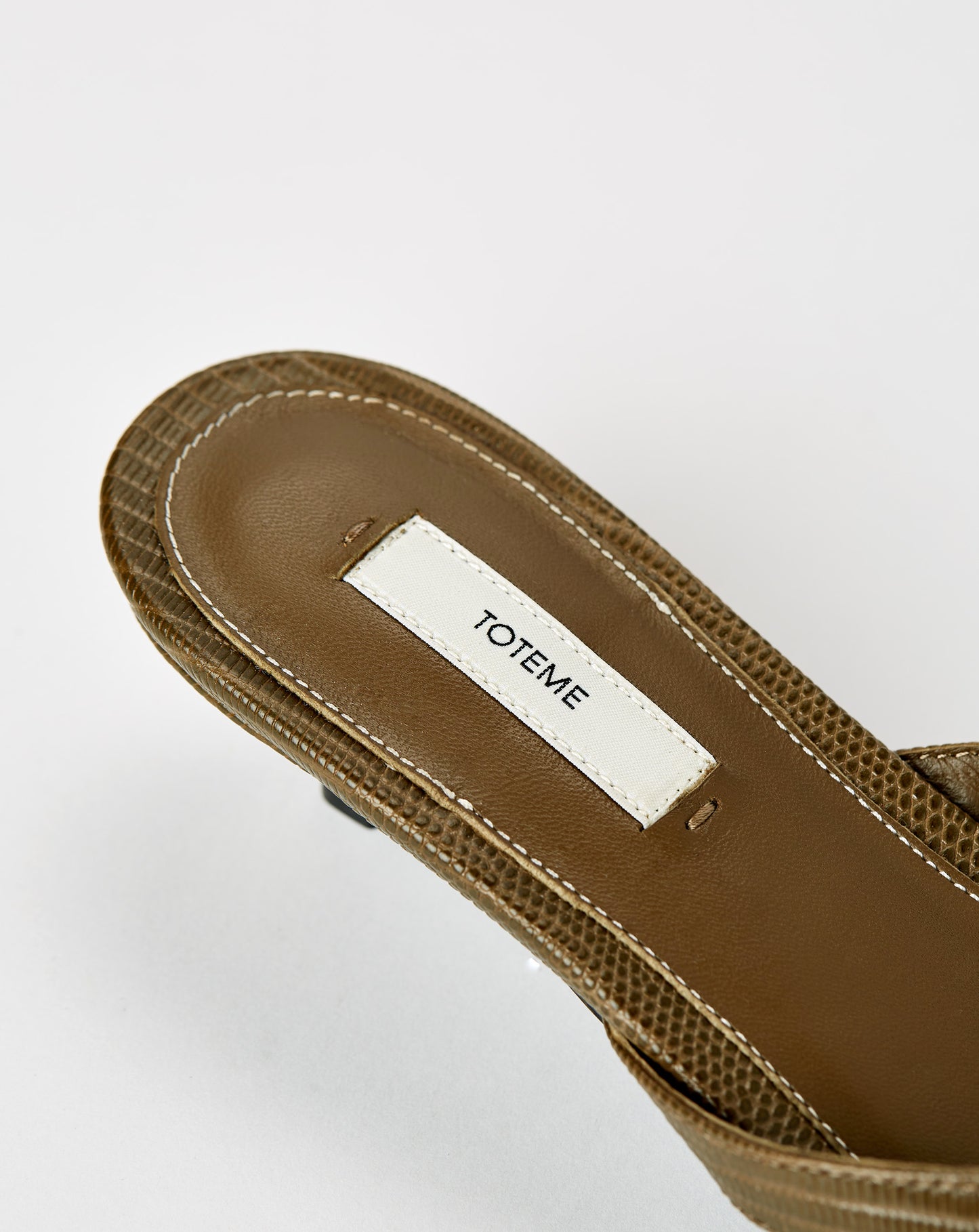 Lizard Embossed Heeled Flip Flops