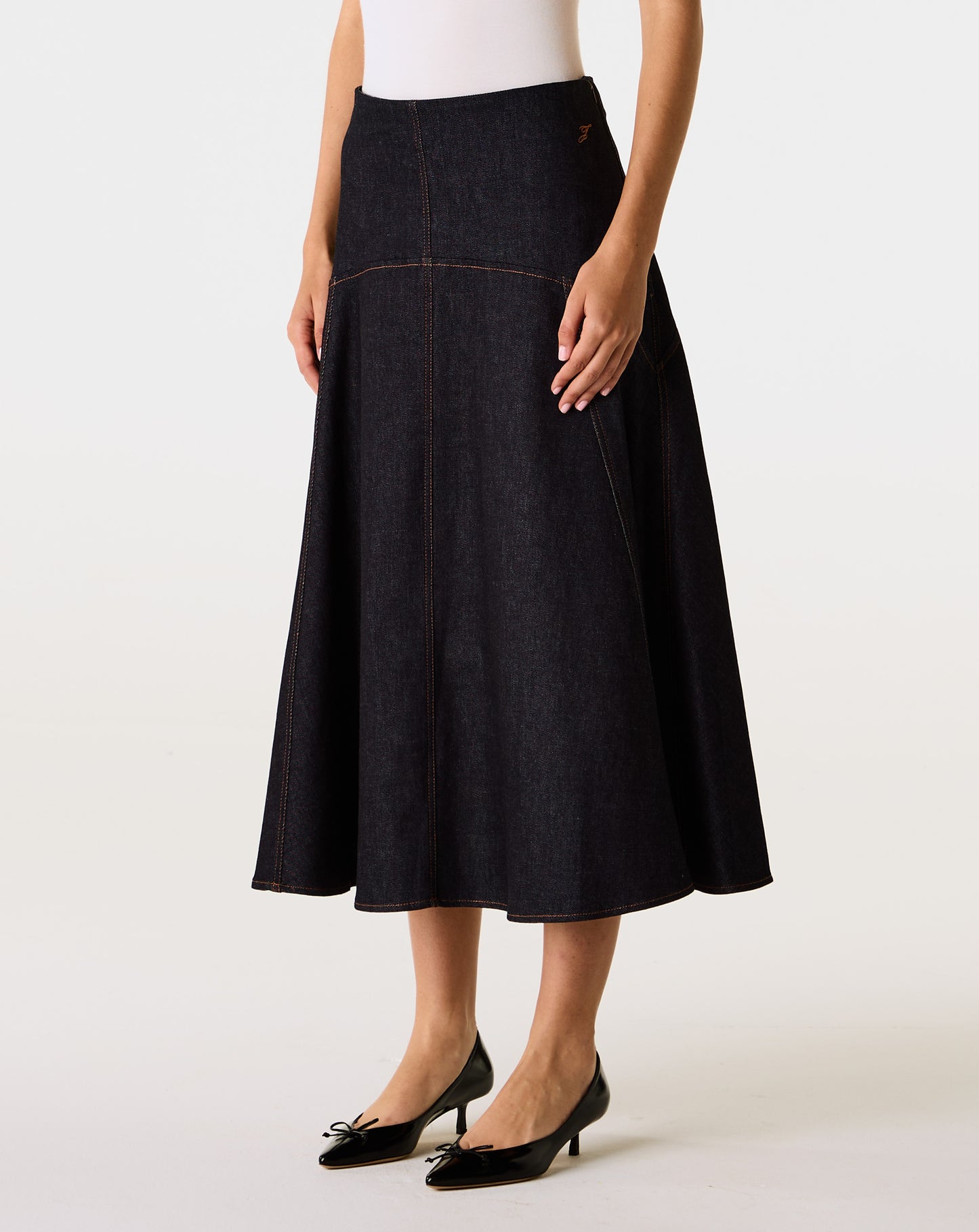 Denim Triangle Skirt