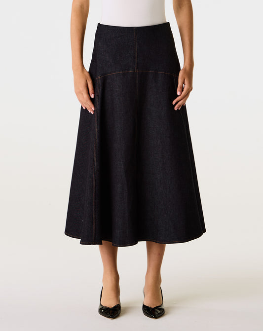Denim Triangle Skirt