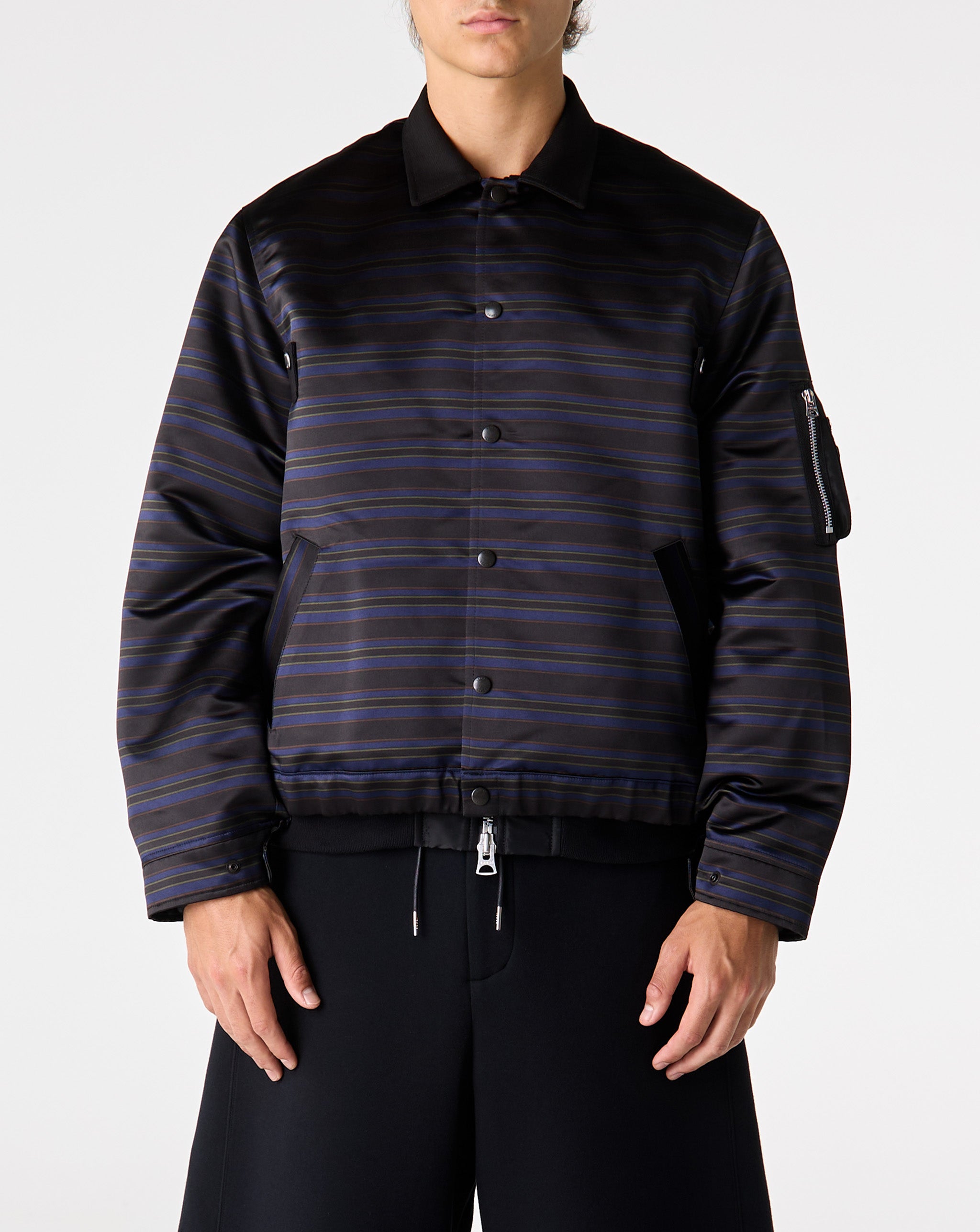 Horizontal Stripe Blouson