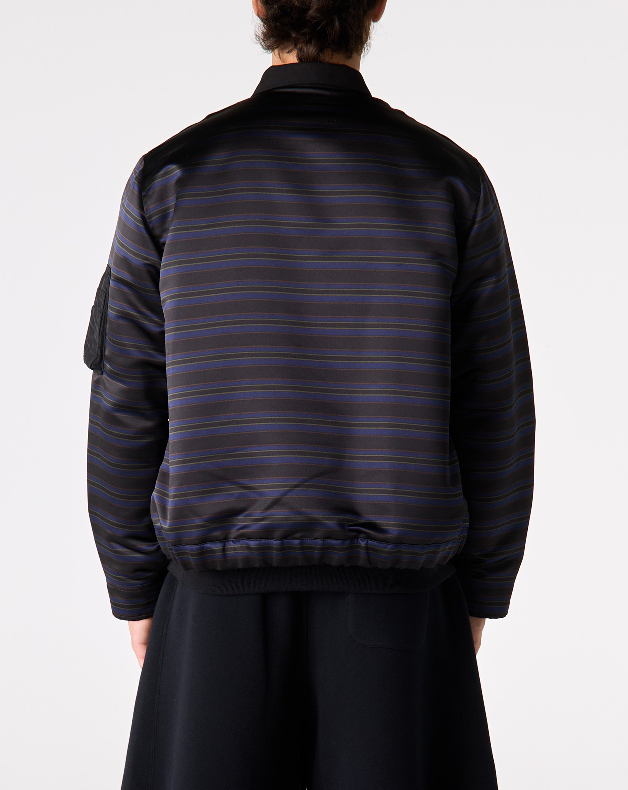 Horizontal Stripe Blouson
