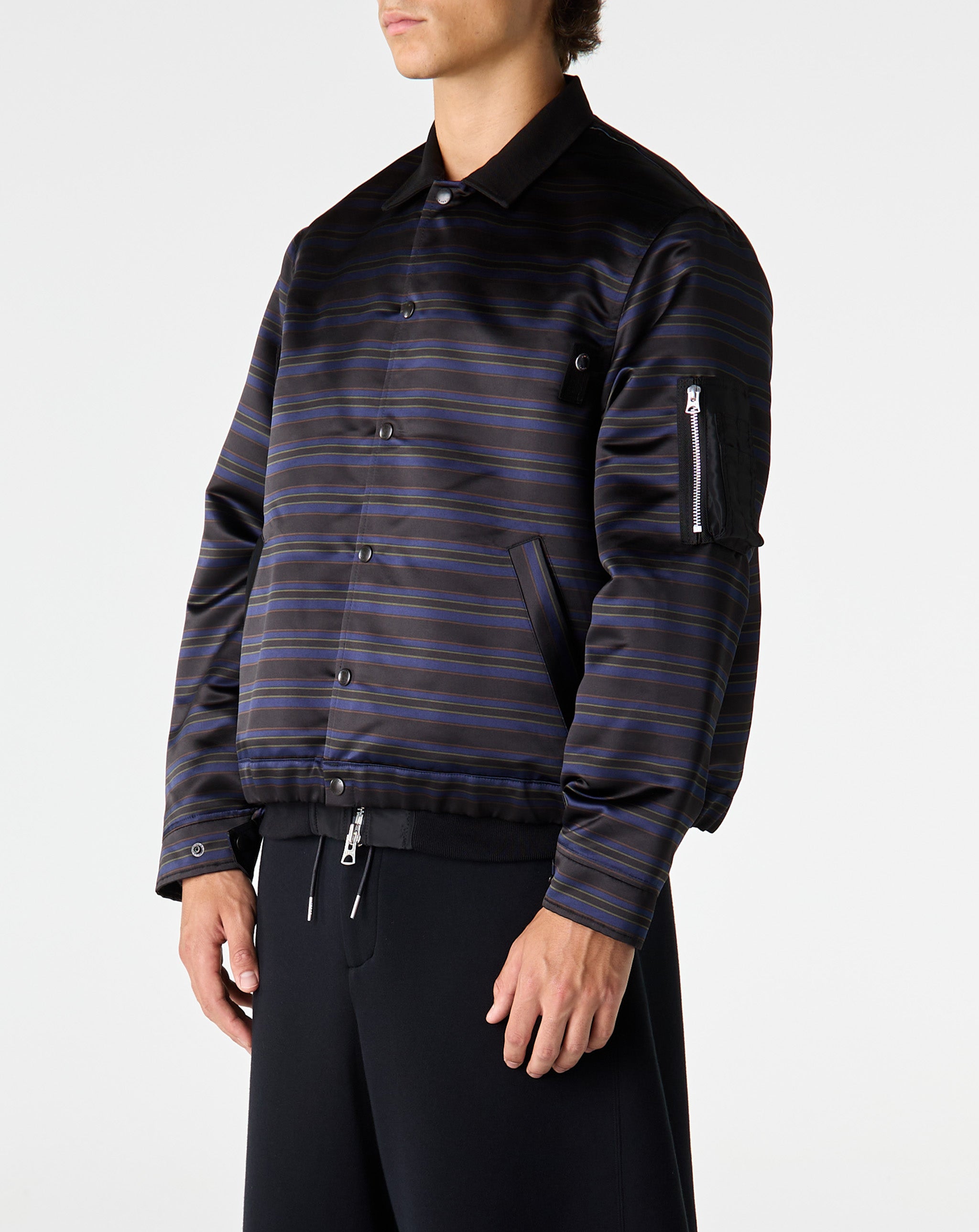 Horizontal Stripe Blouson