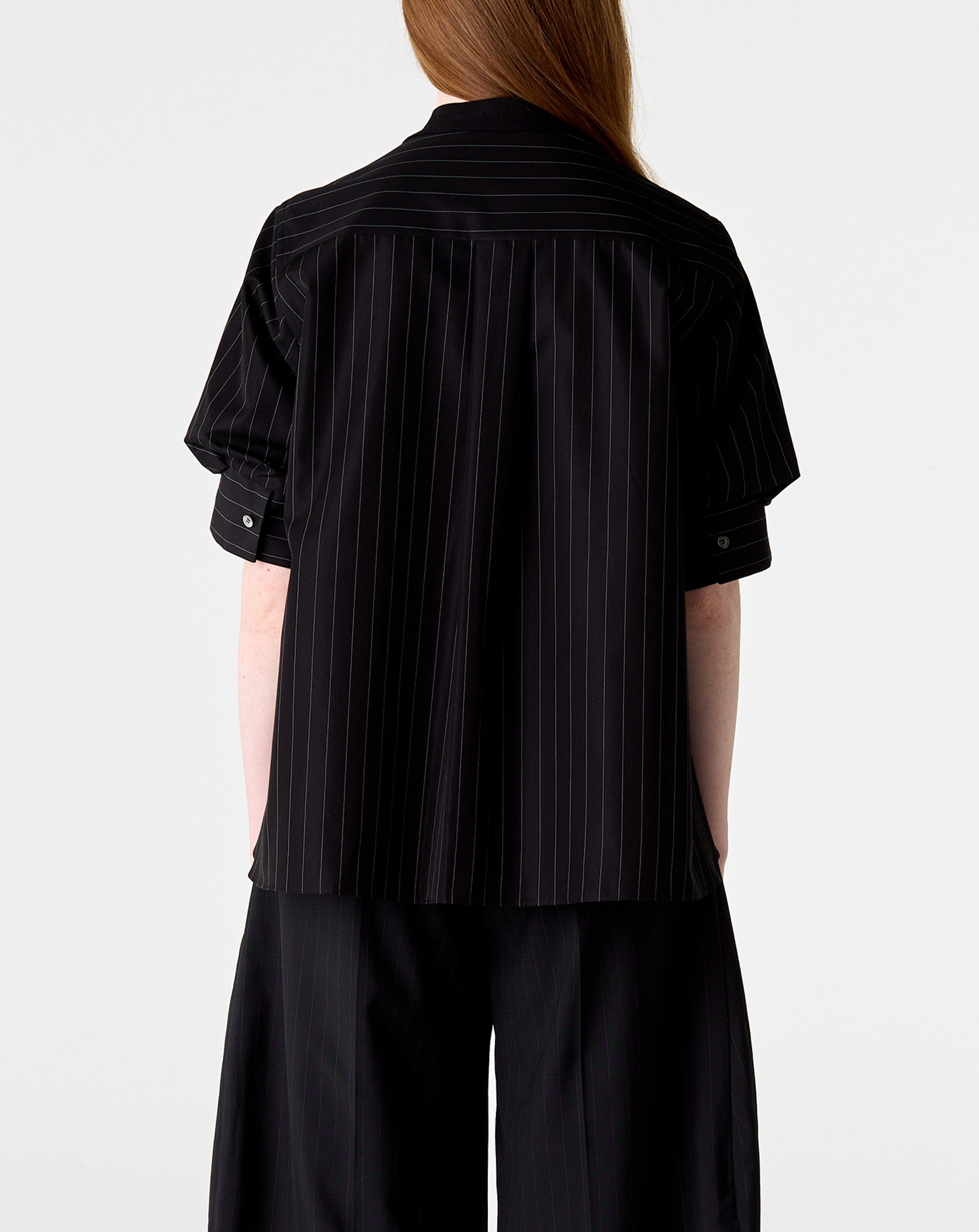 Chalk Stripe X Knit Cardigan