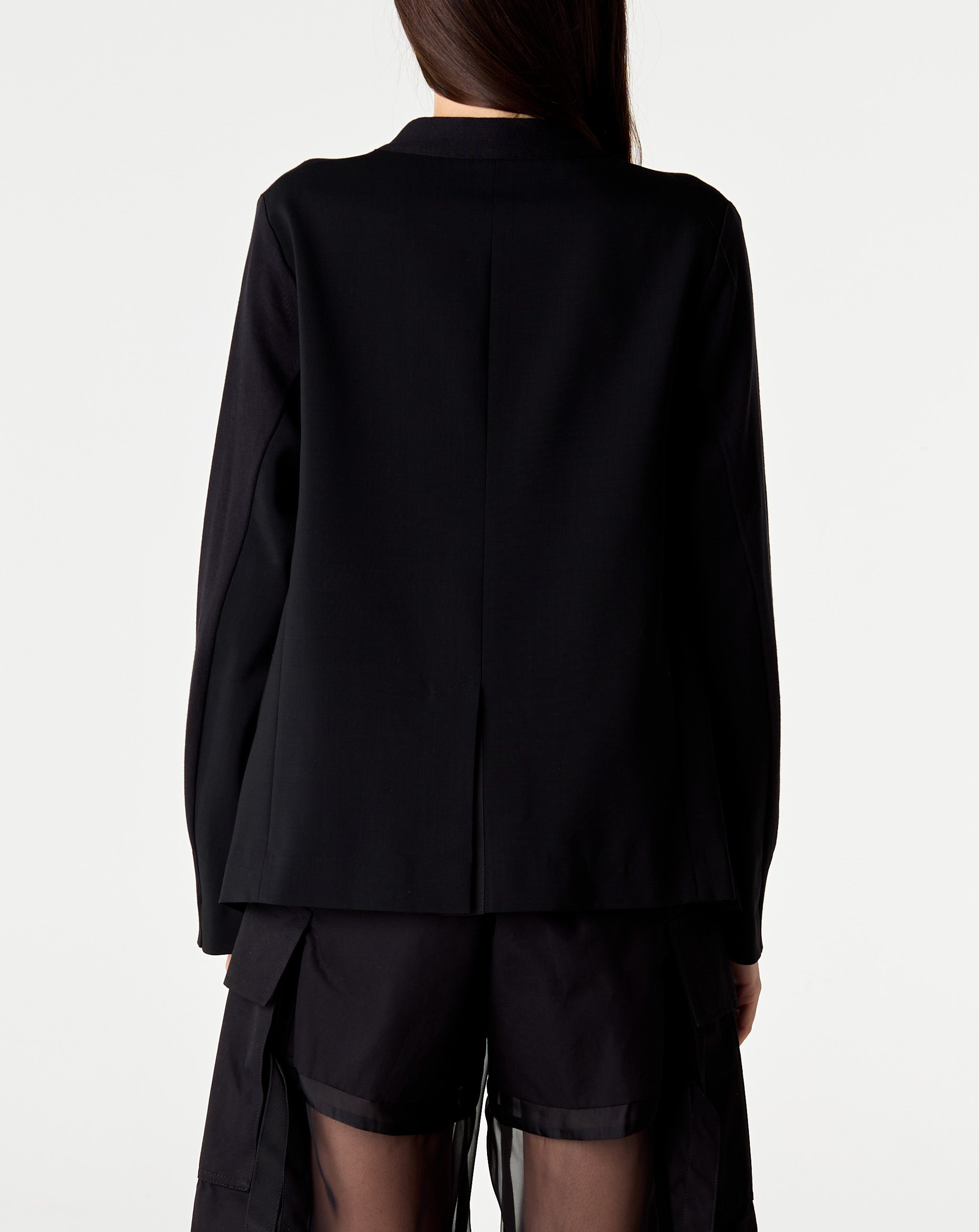 Wool Suiting X Knit Cardigan