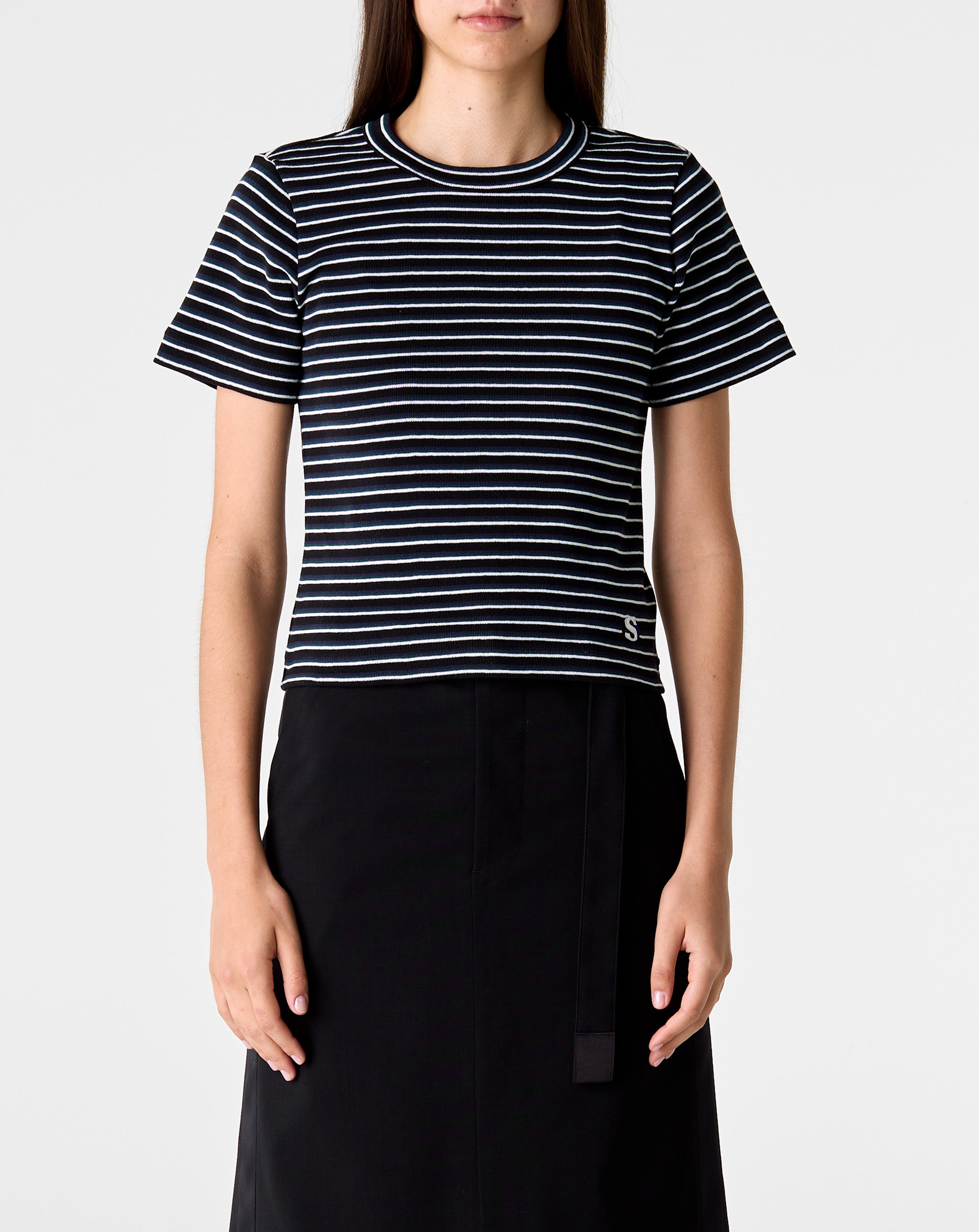 Stripe Cotton Rib T-Shirt
