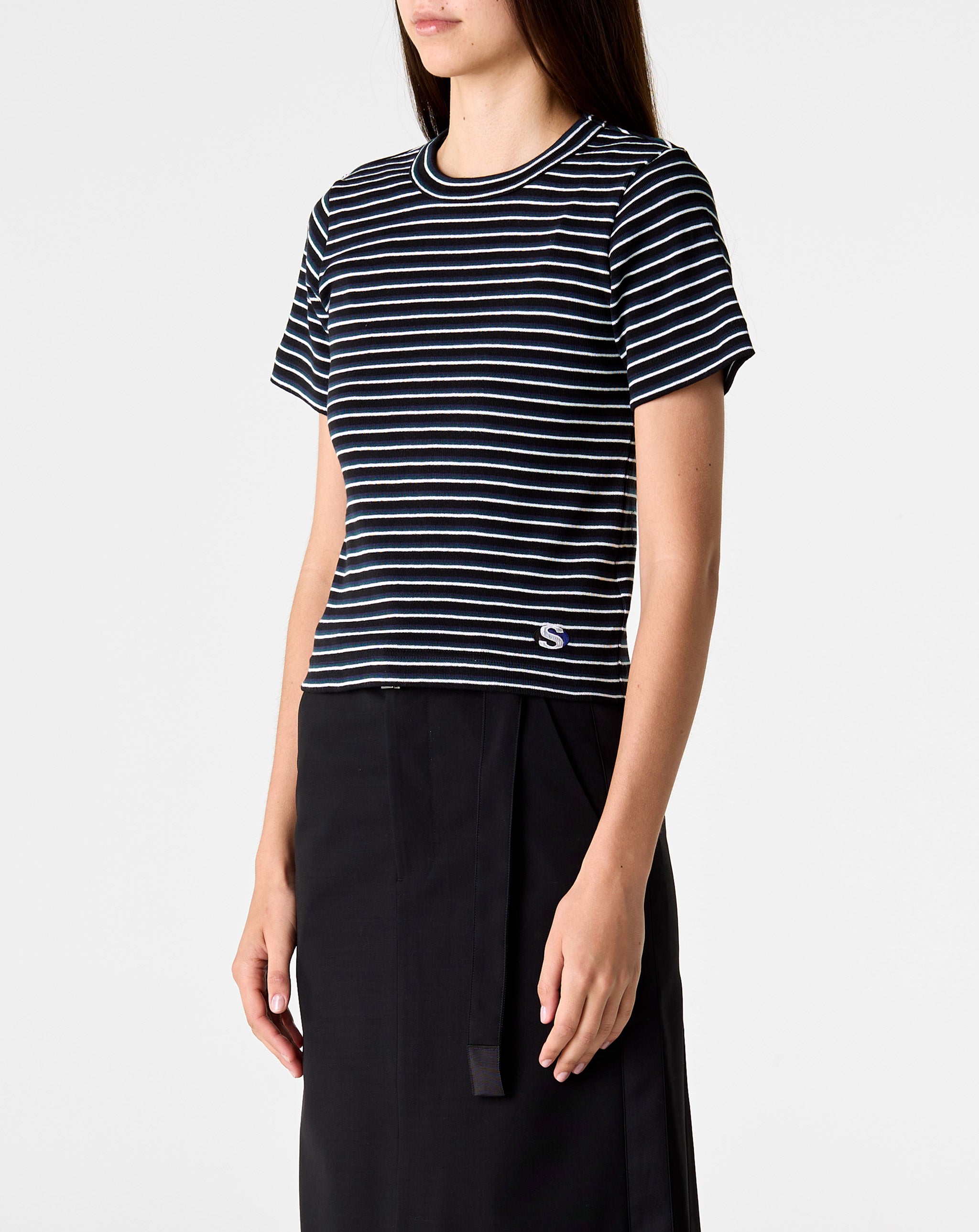 Stripe Cotton Rib T-Shirt