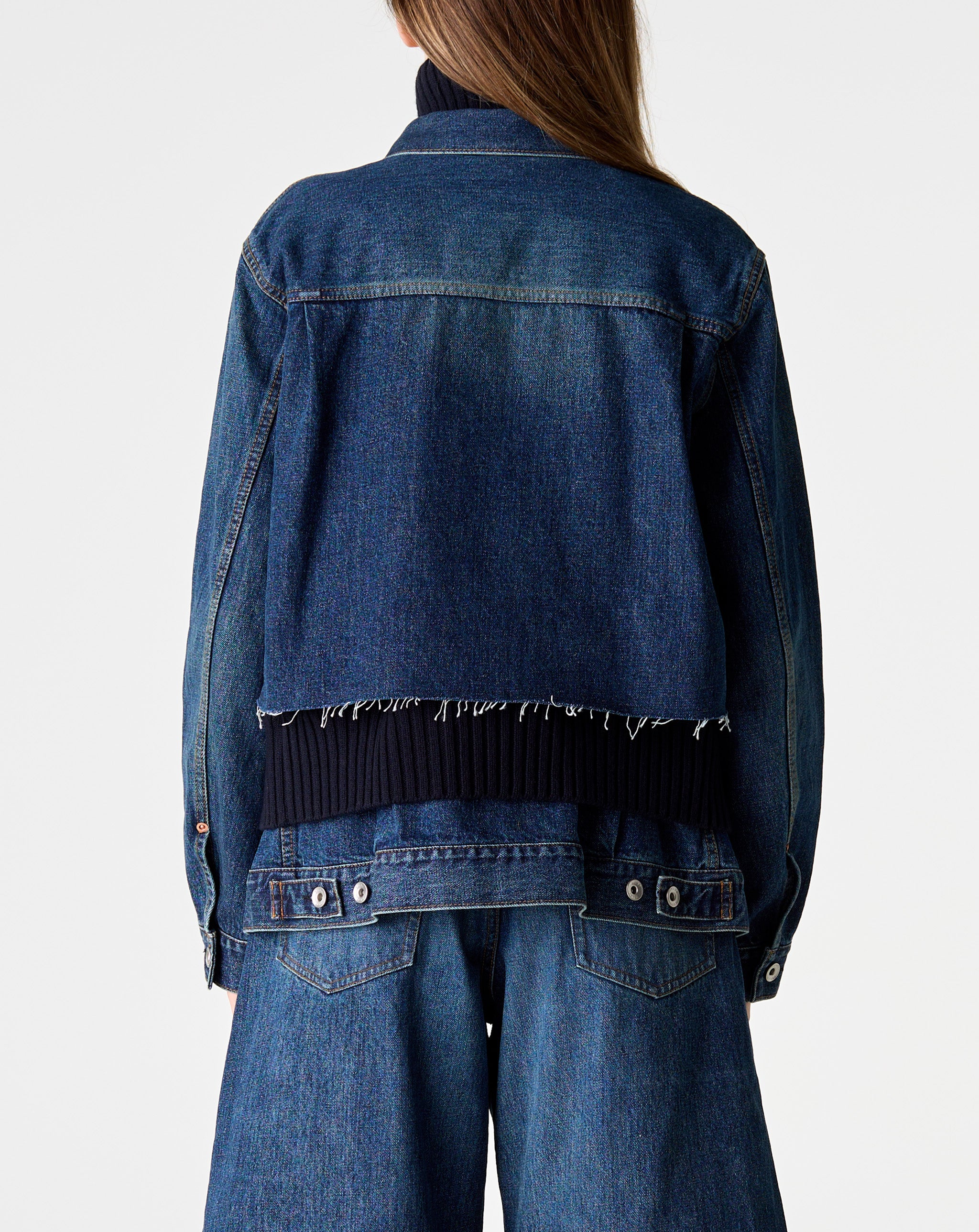 Denim X Wool Knit Jacket