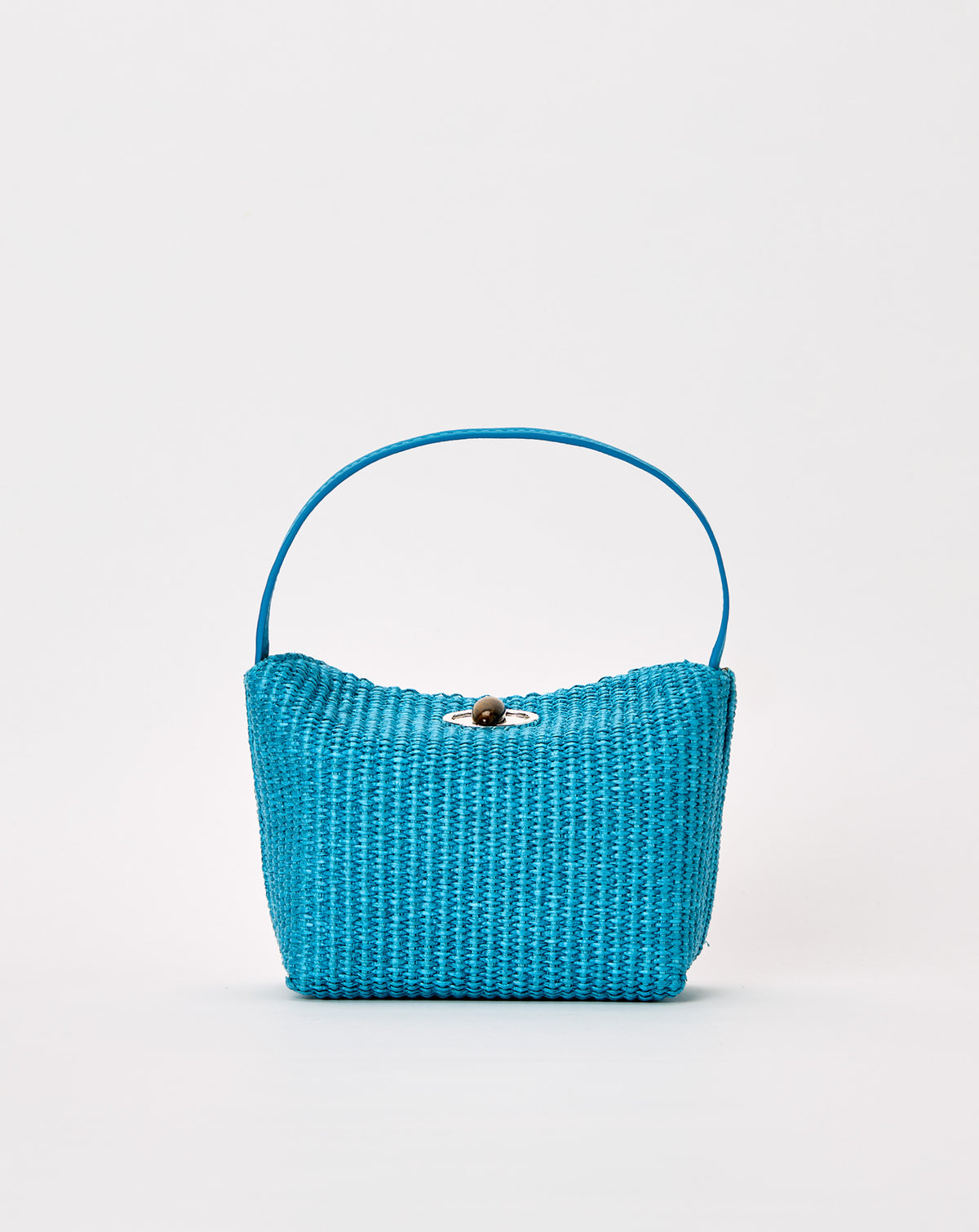 Turnlock Raffia Mini Shoulder