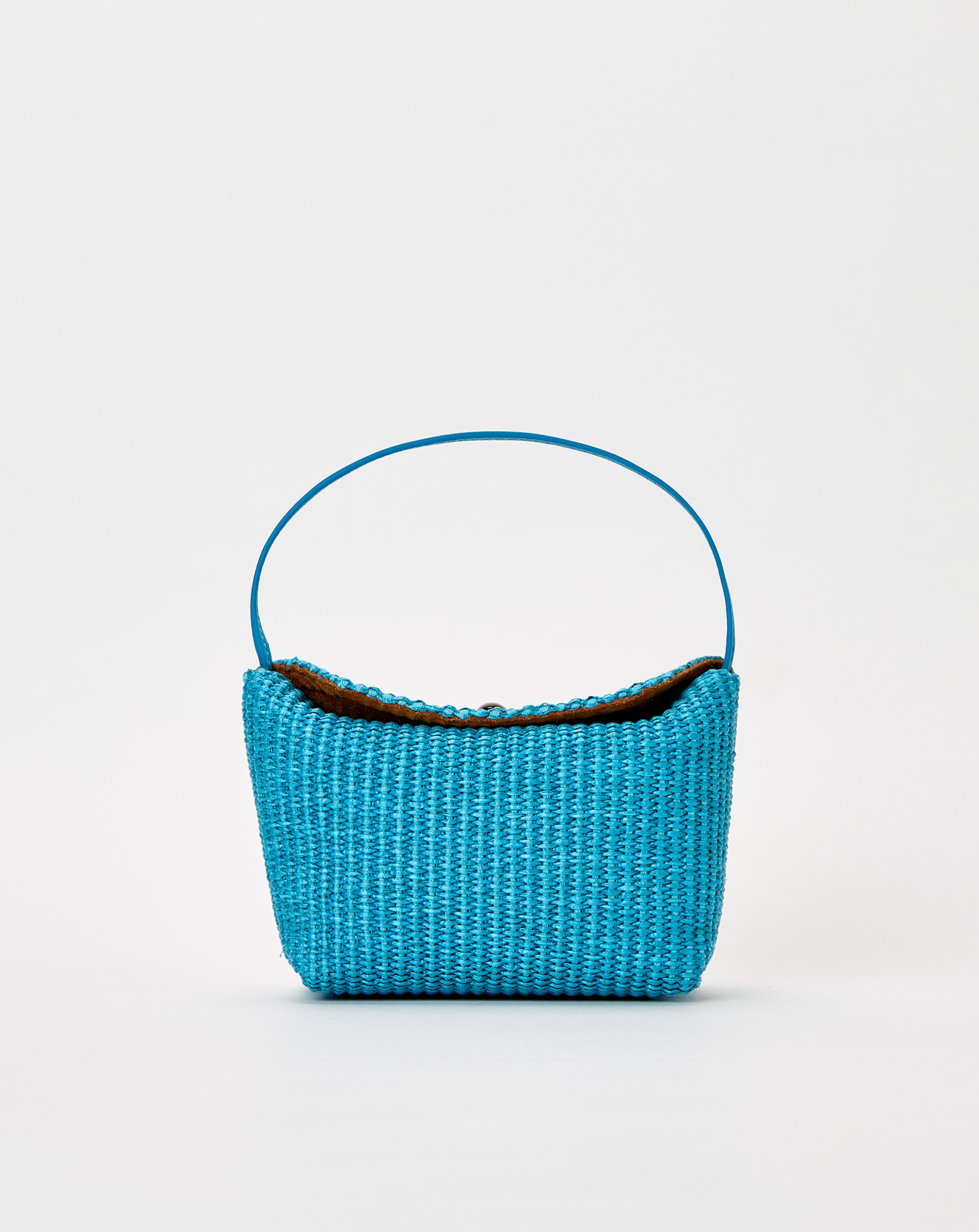 Turnlock Raffia Mini Shoulder