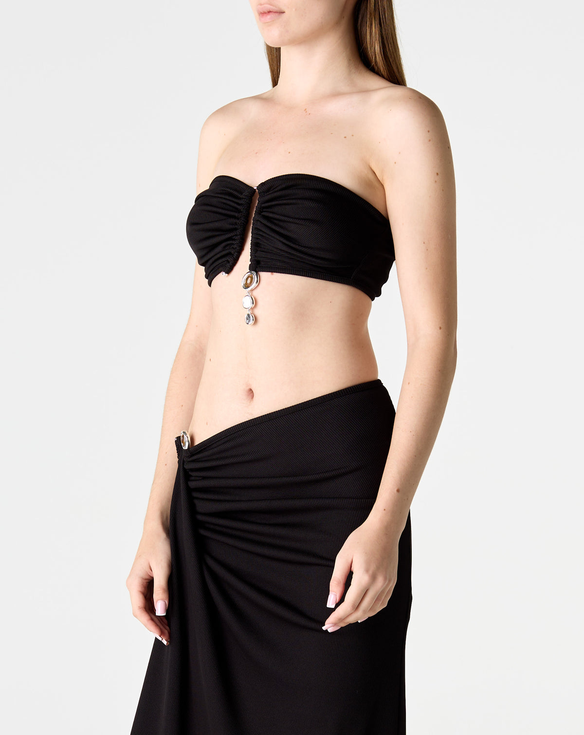 Droplet Crystal Ruched Bandeau