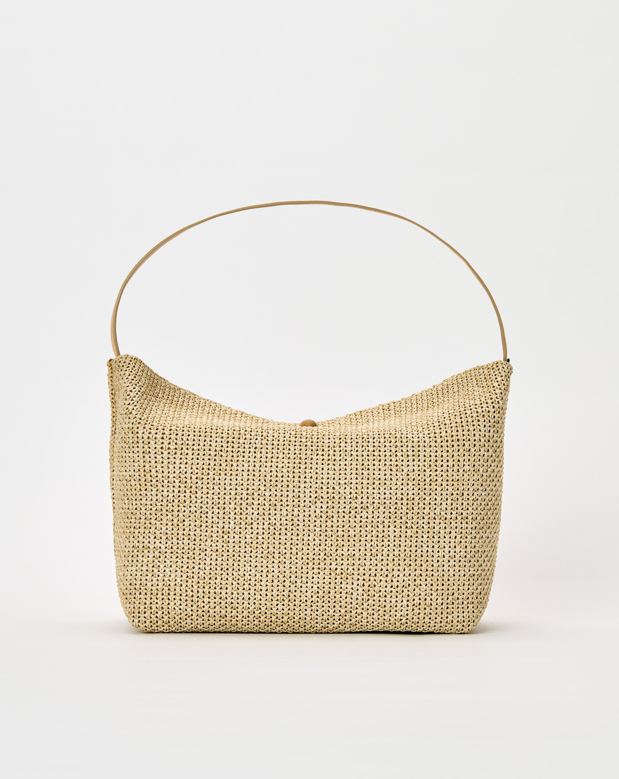 Turnlock Raffia Shoulder