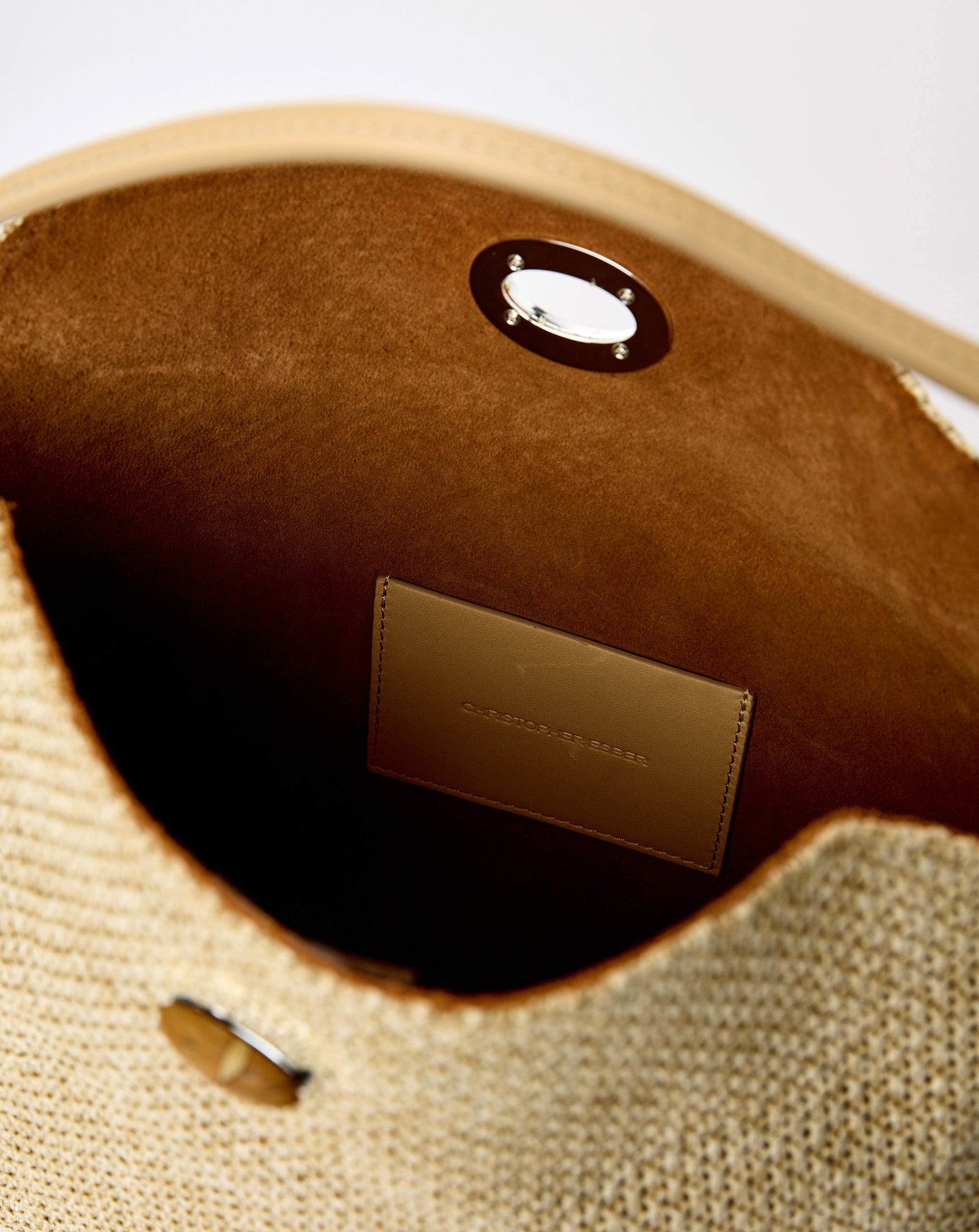 Turnlock Raffia Shoulder
