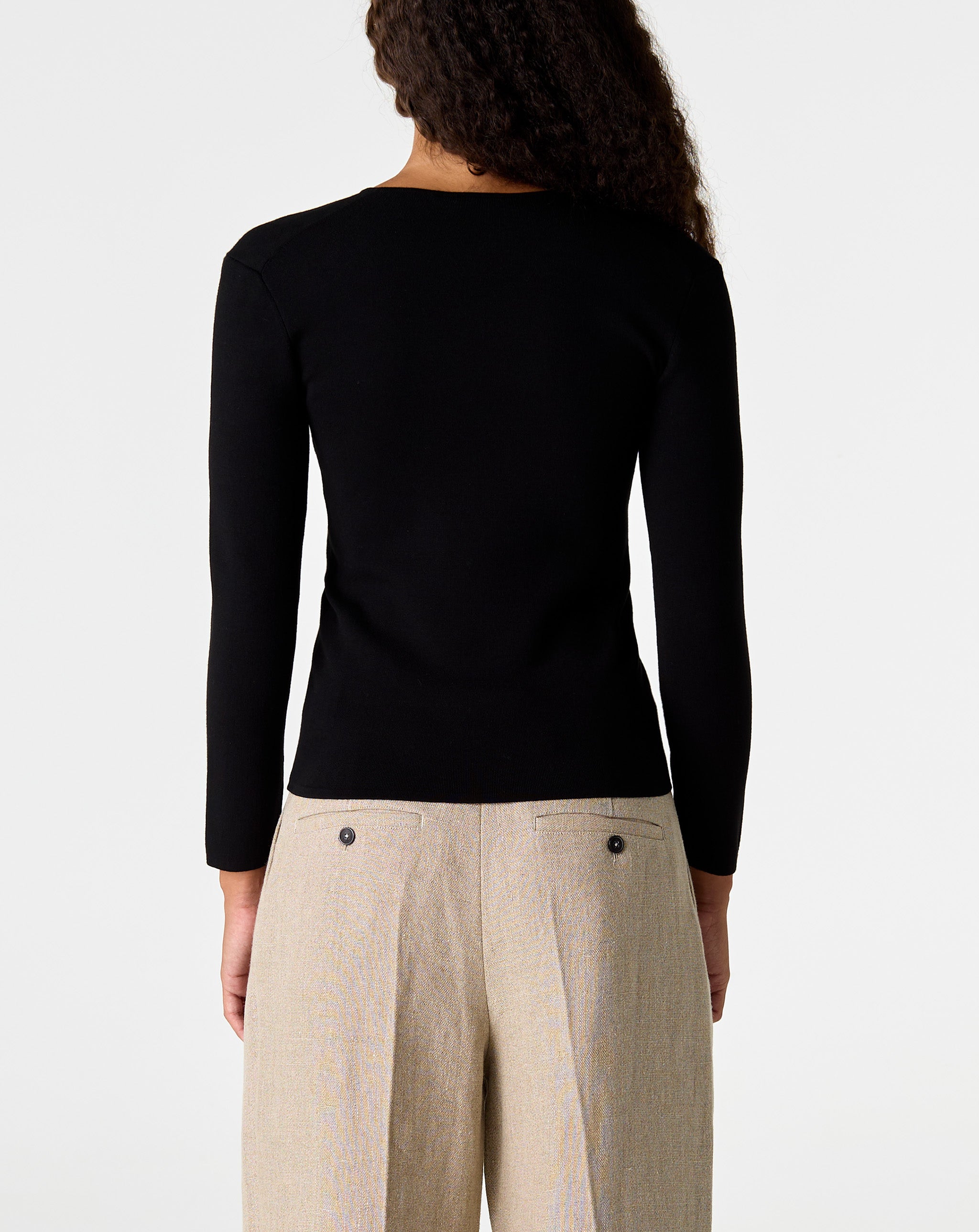 Compact Knit V-Neck