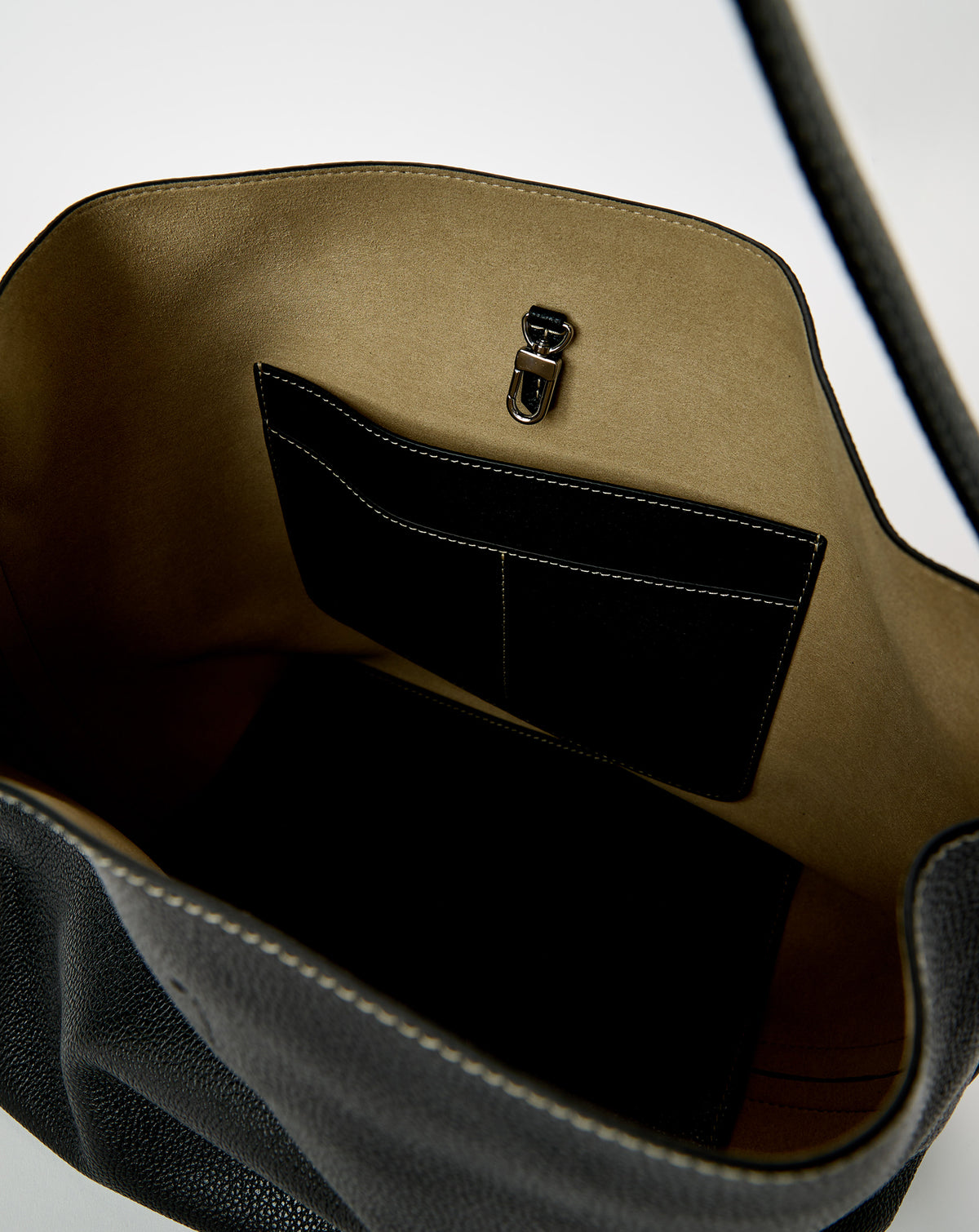 Medium Belted Grained Leather Tote