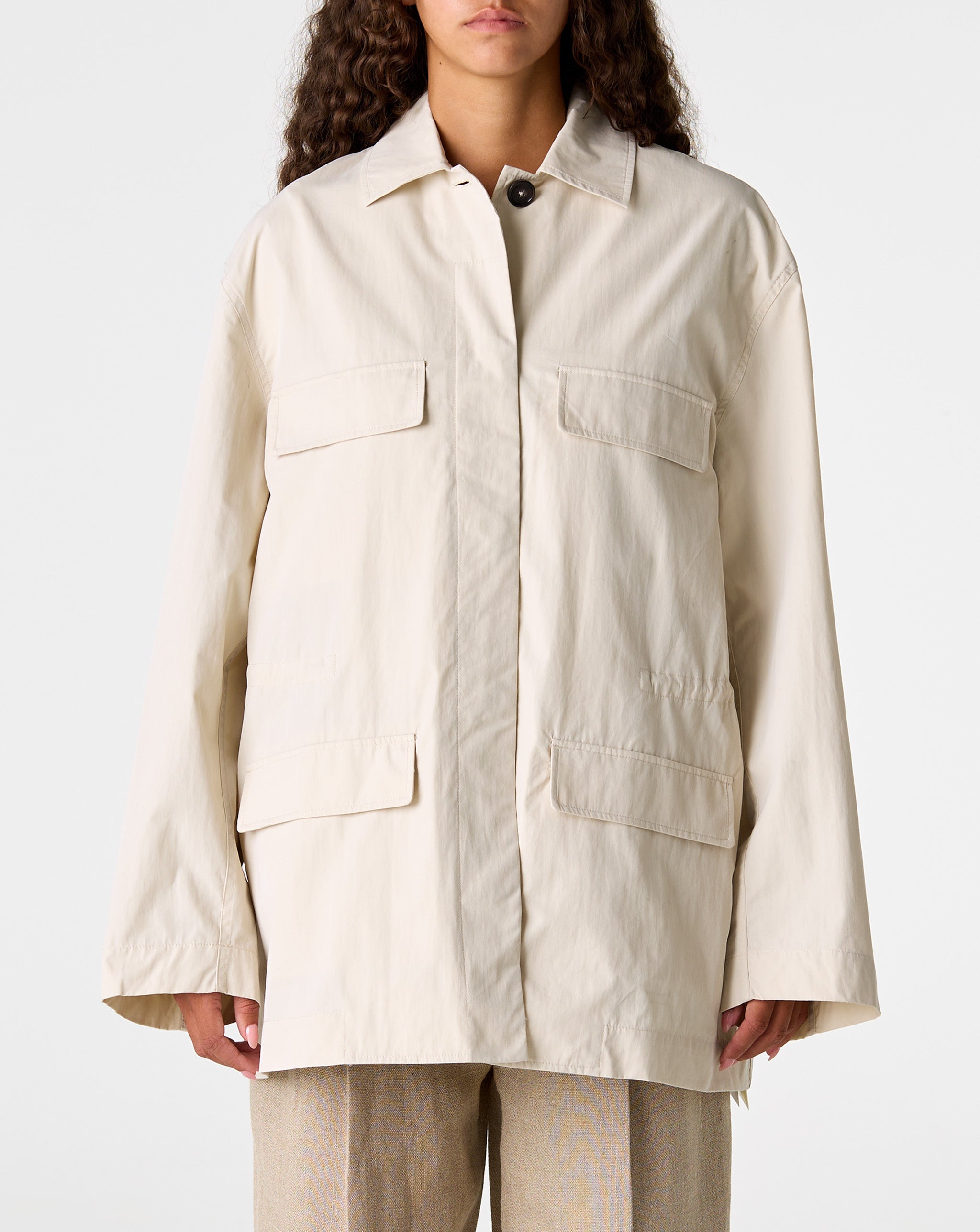 Collared Drawstring Jacket