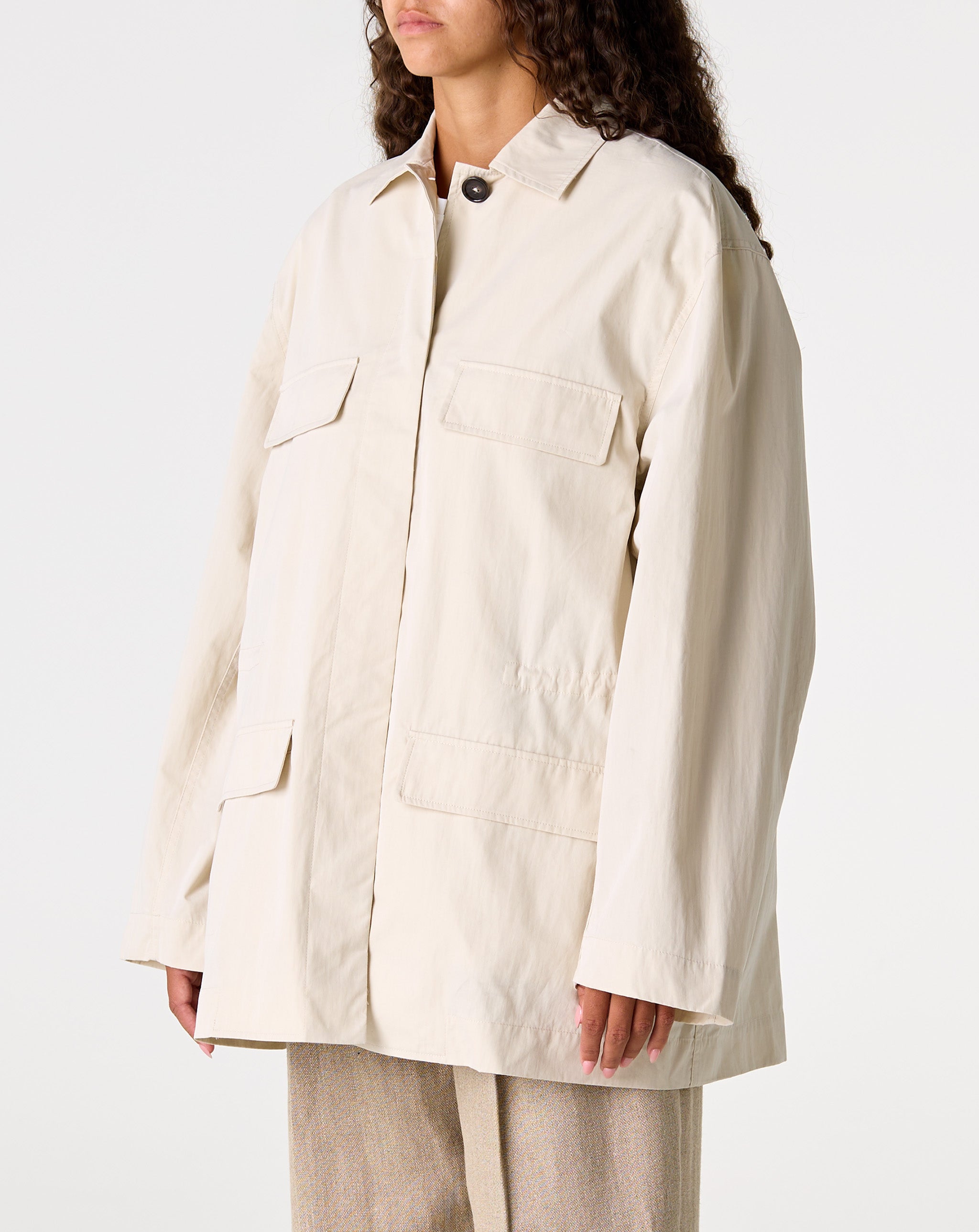 Collared Drawstring Jacket