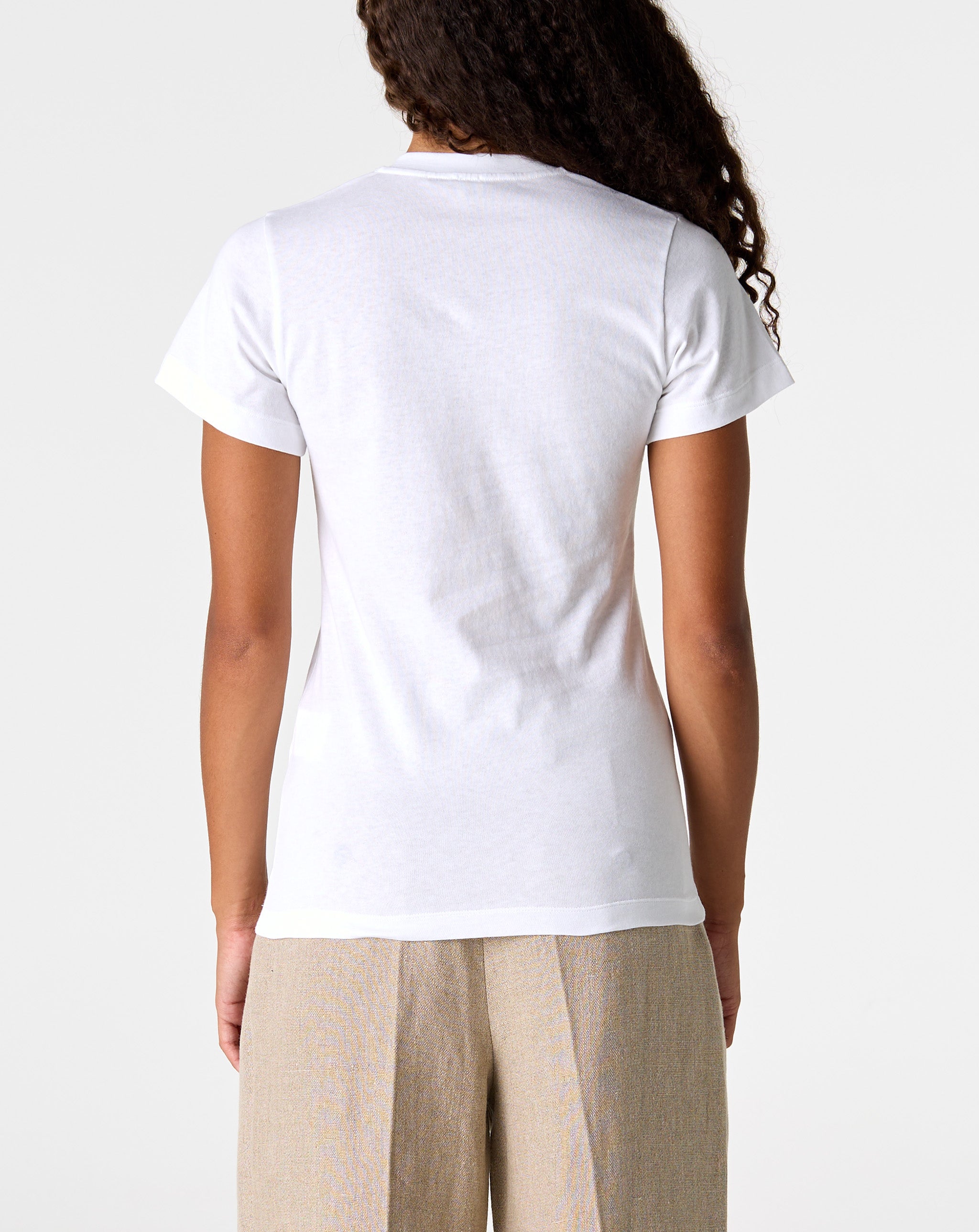 Wide Ribbed V-Neck Tee