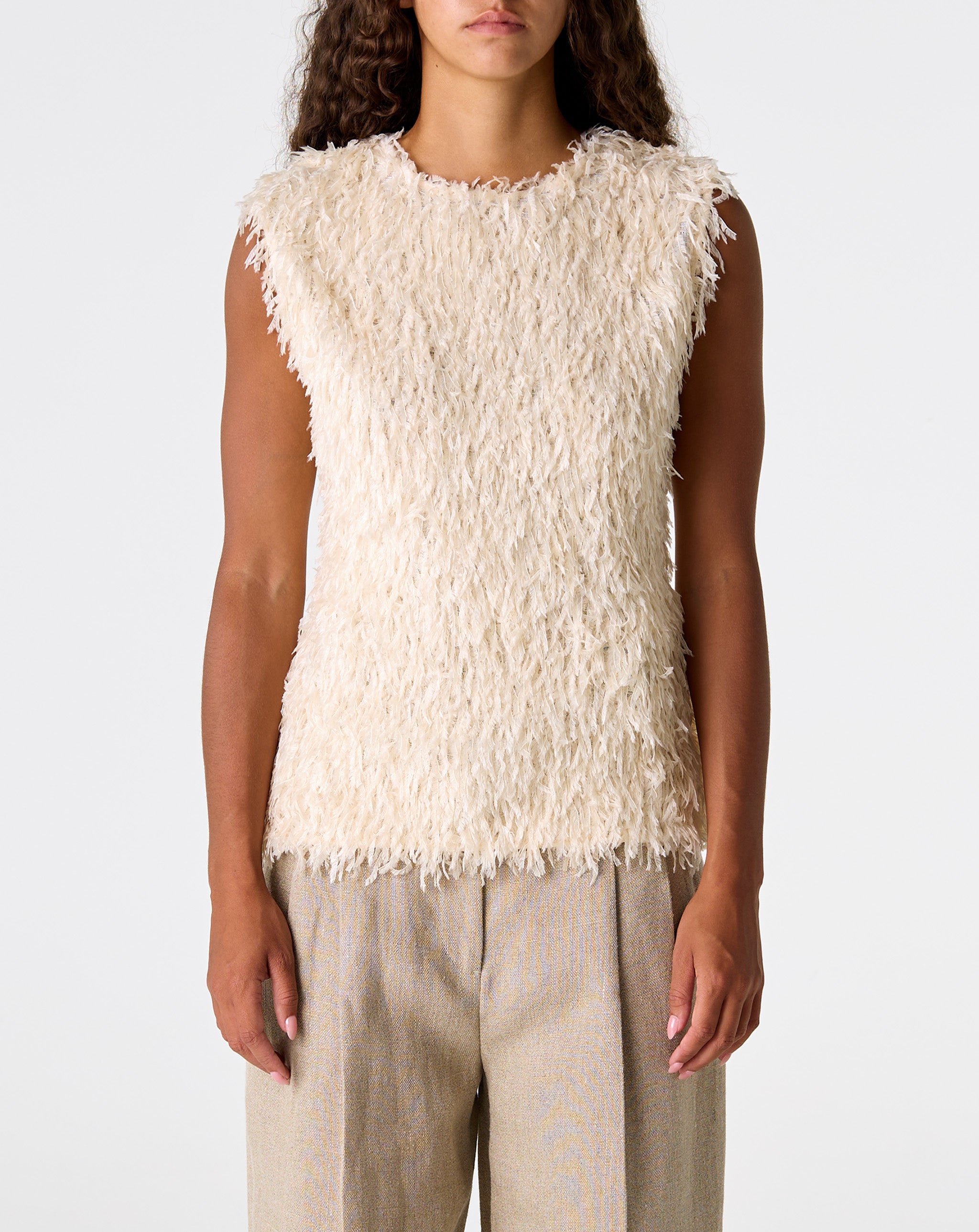 Feathered Jersey Top
