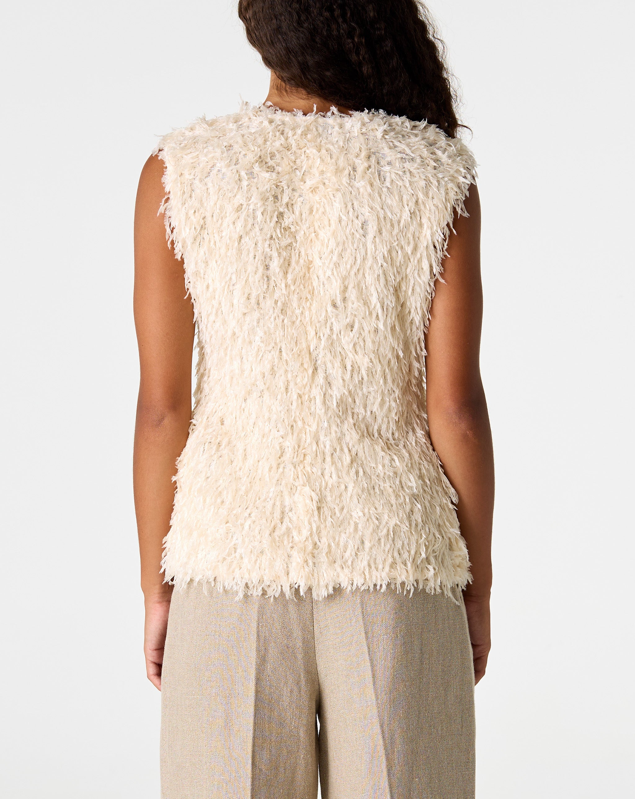 Feathered Jersey Top