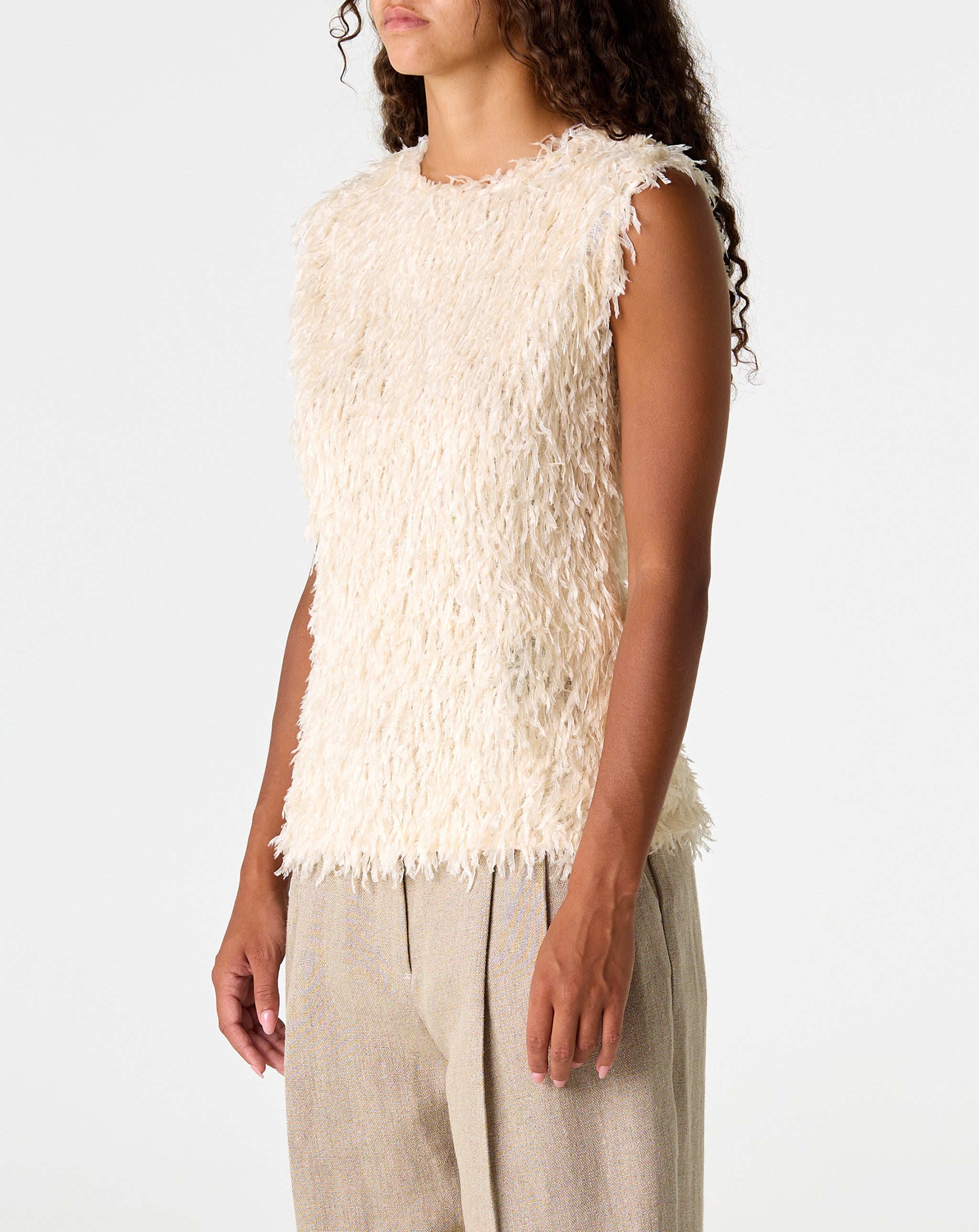 Feathered Jersey Top