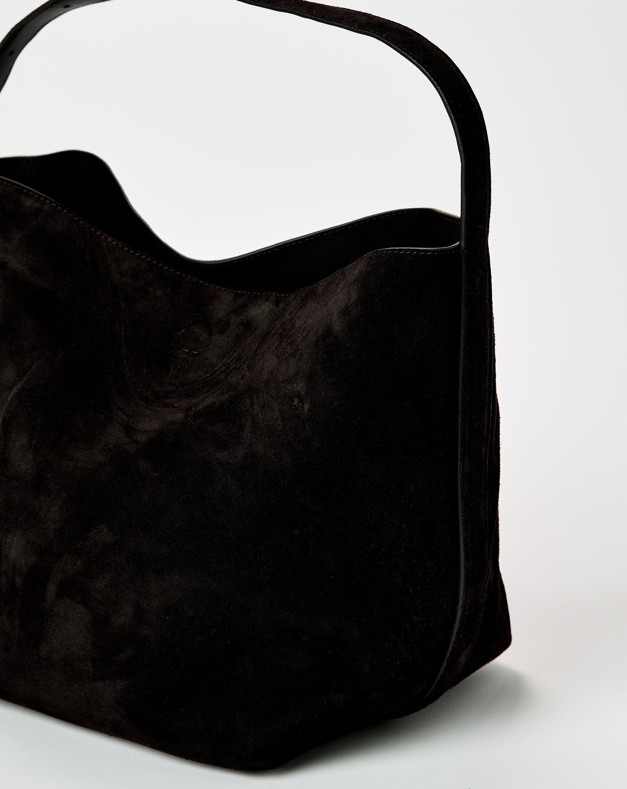 Medium Belted Suede Tote