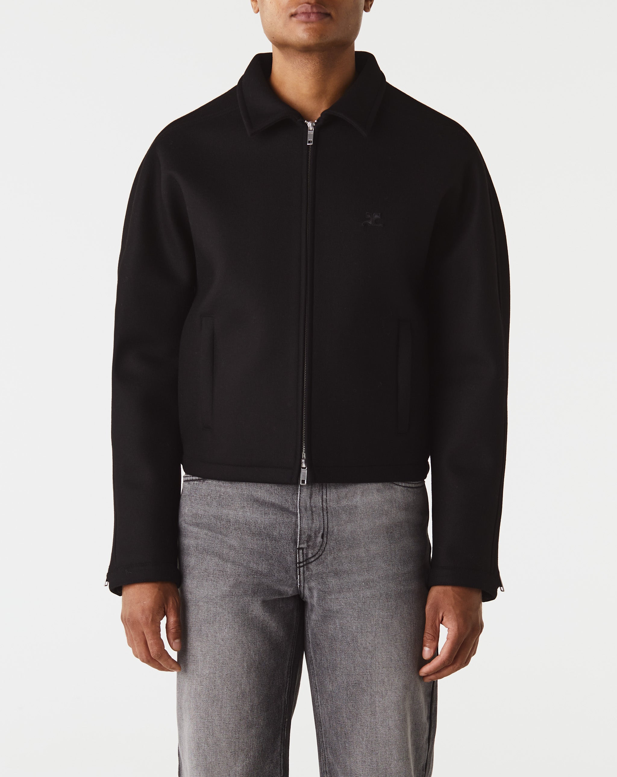 Zipped Wool Bomber Jacket