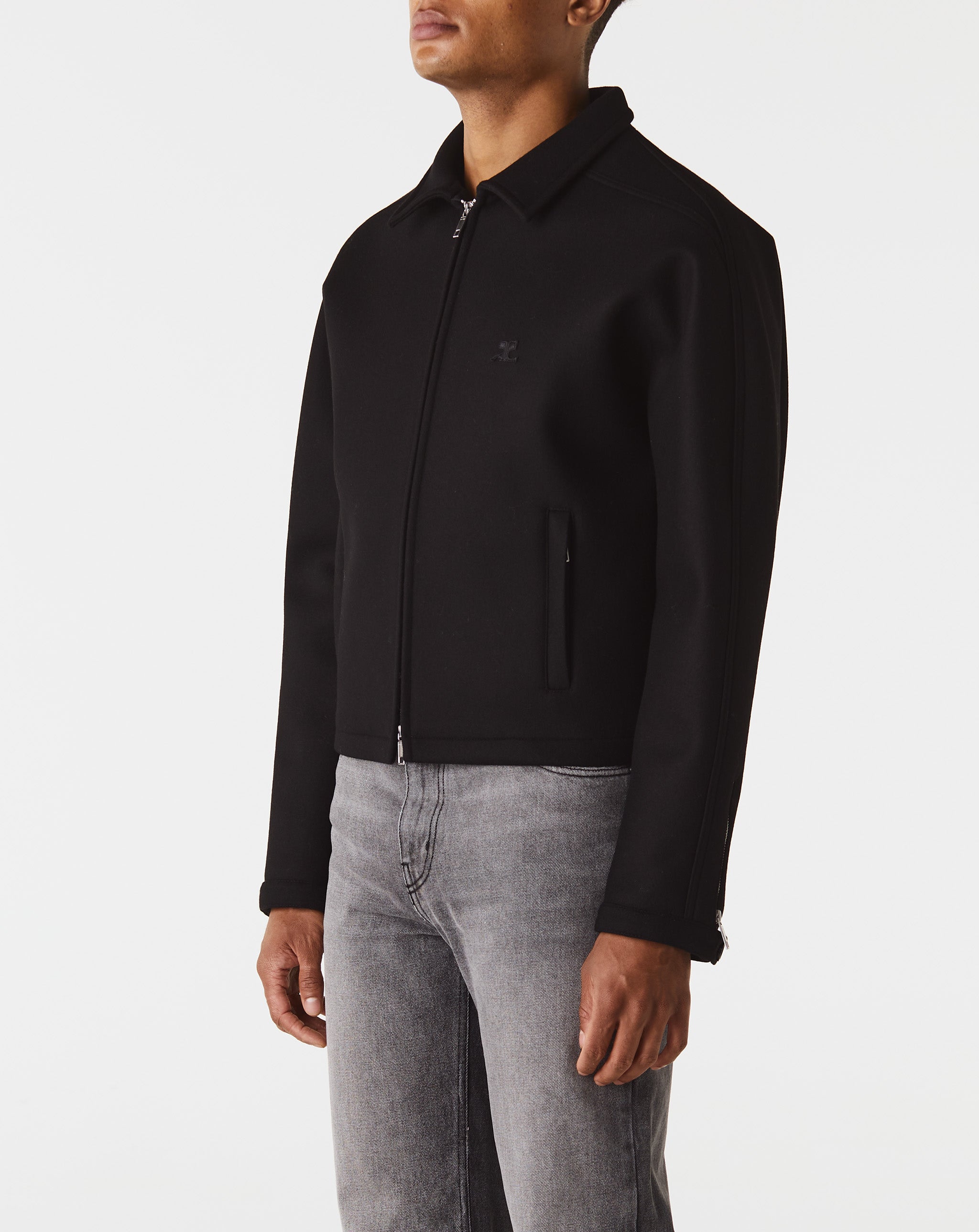 Zipped Wool Bomber Jacket