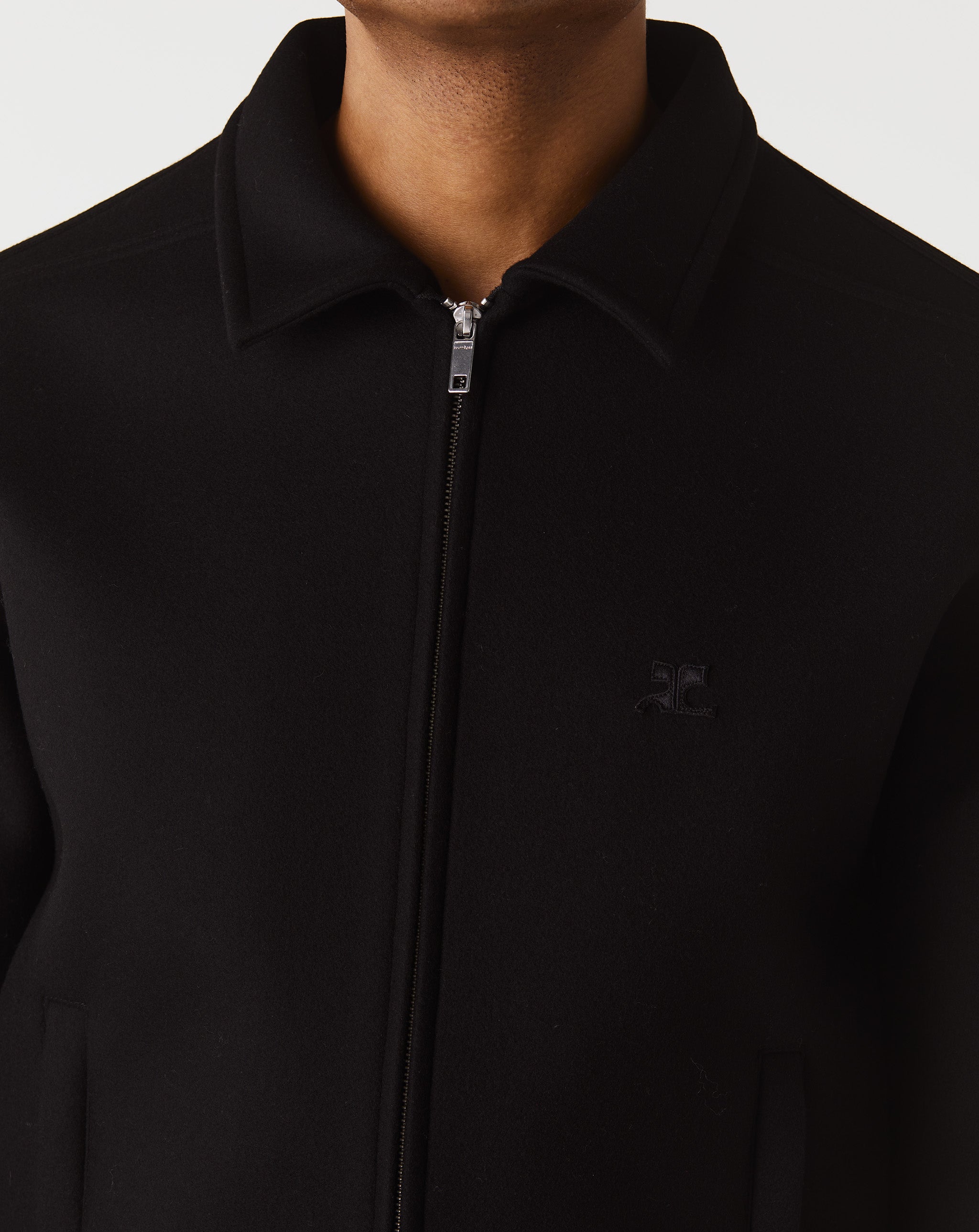 Zipped Wool Bomber Jacket