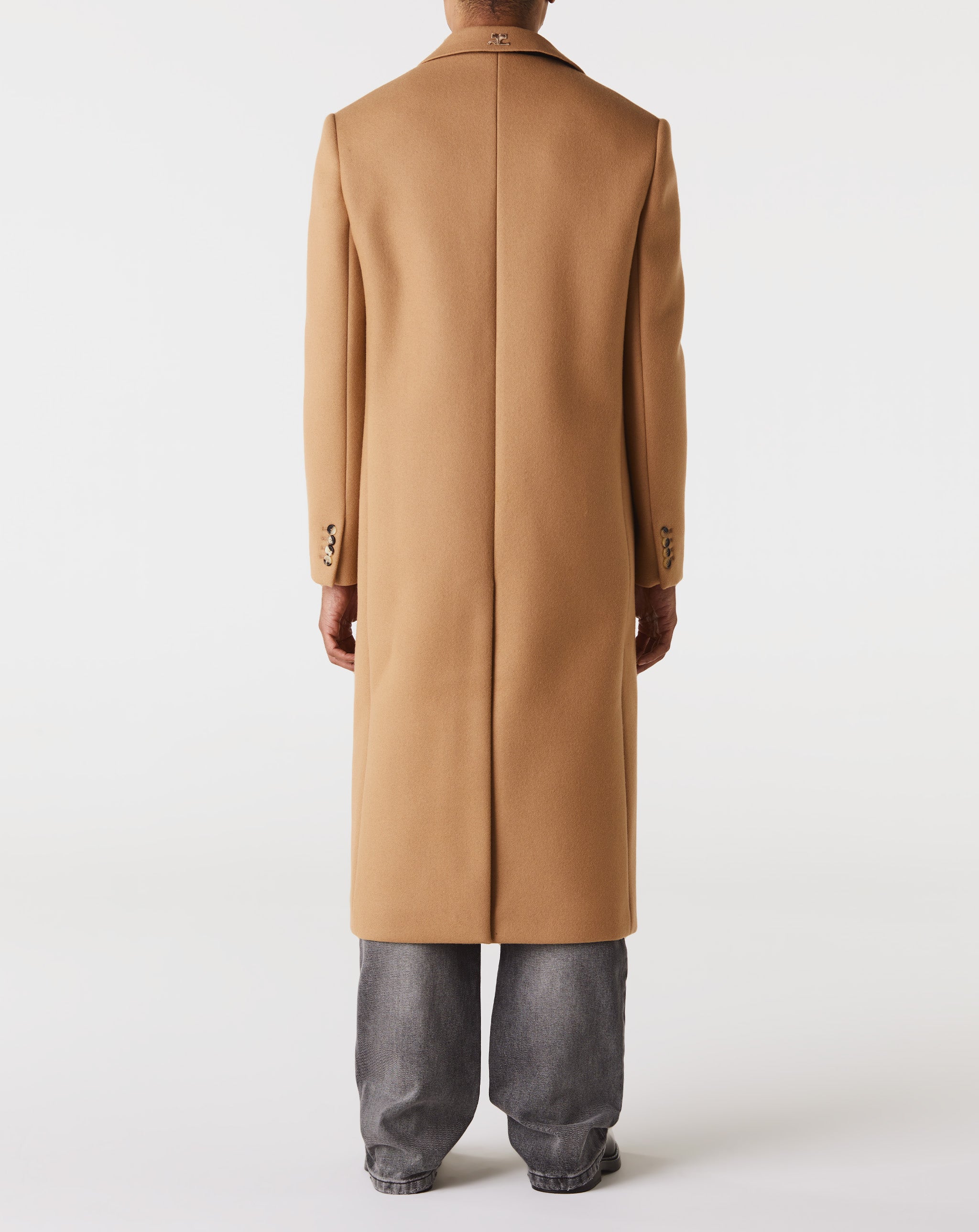 Zipped Sleeves Wool Coat