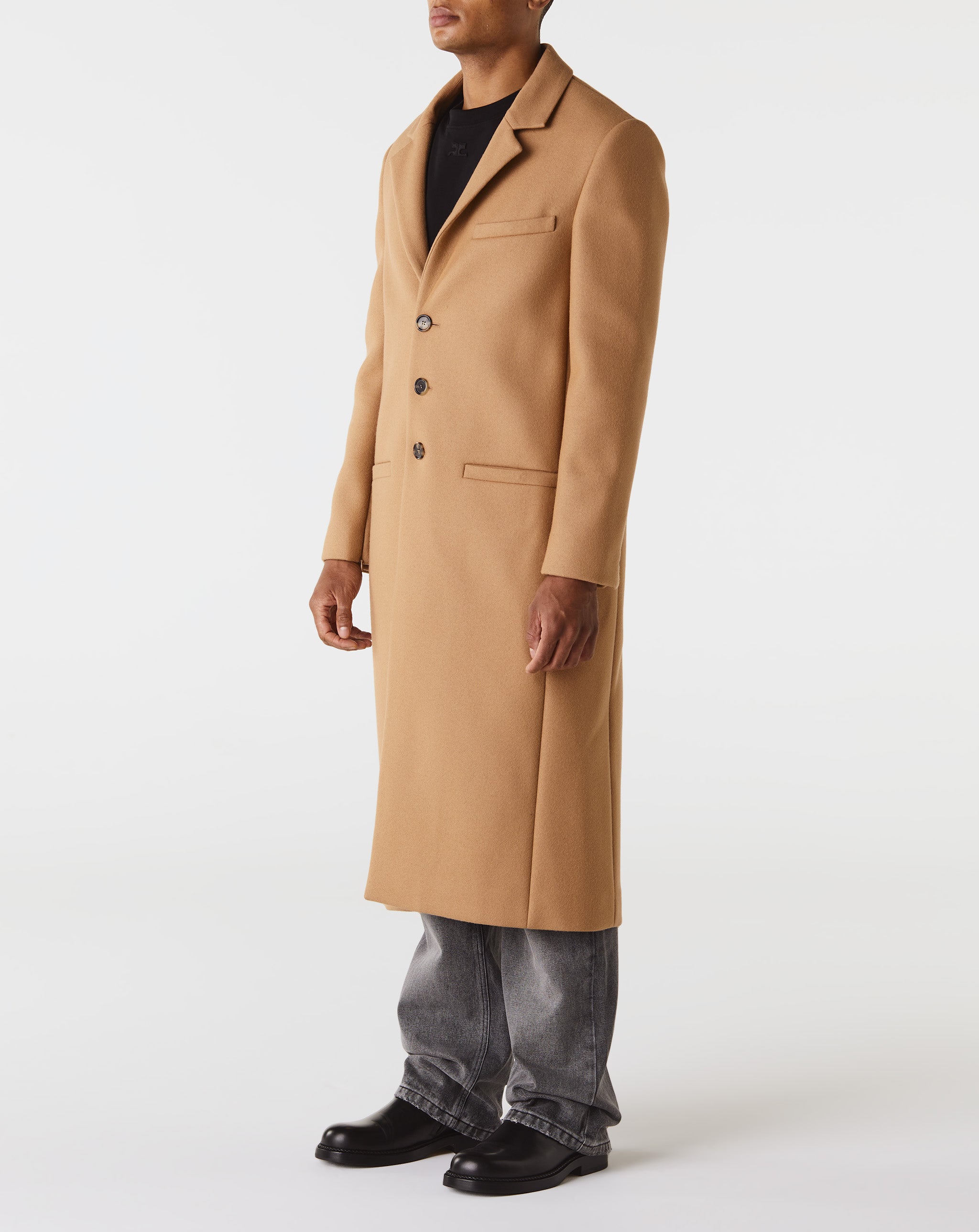 Zipped Sleeves Wool Coat