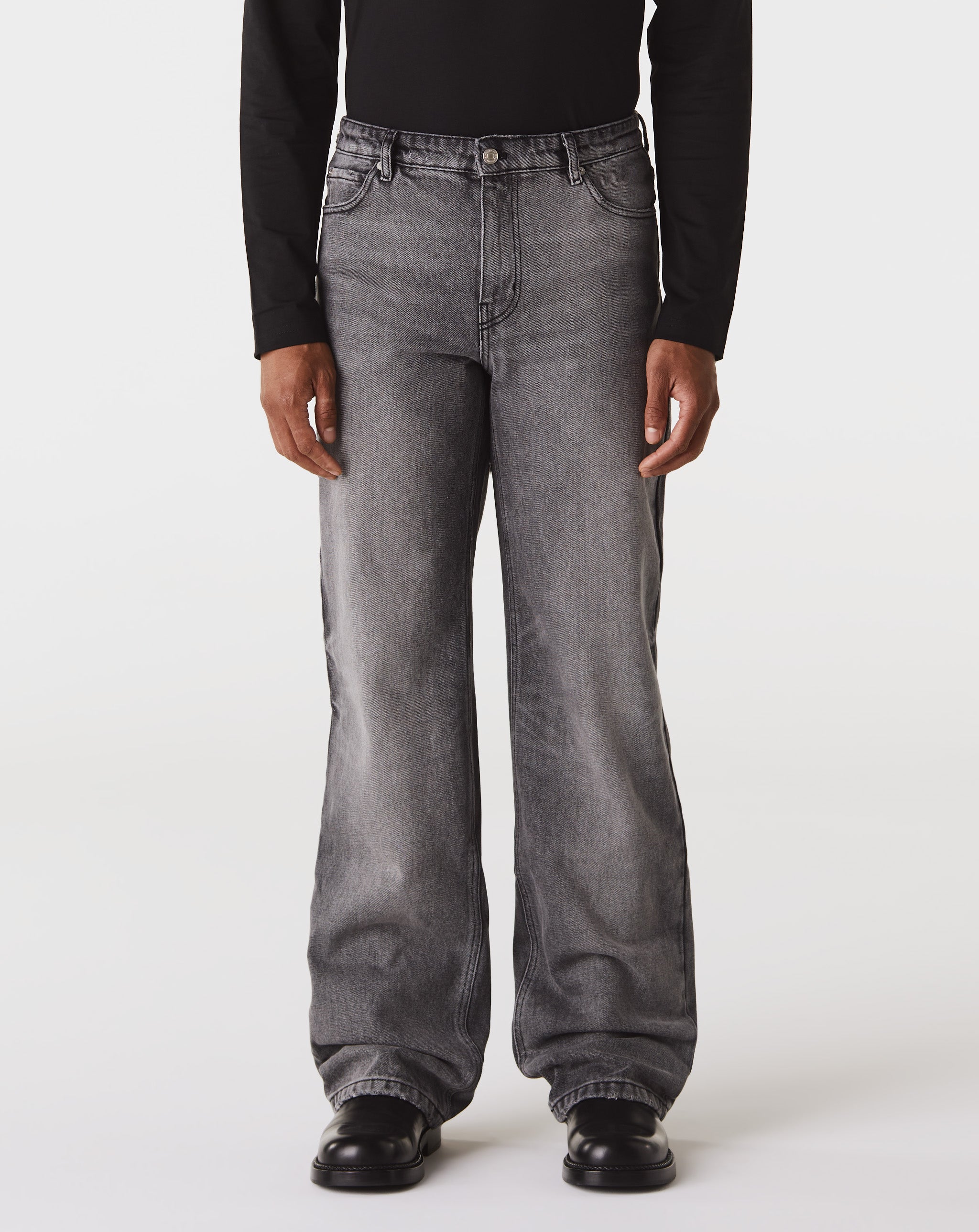 Relaxed Black Denim Pants
