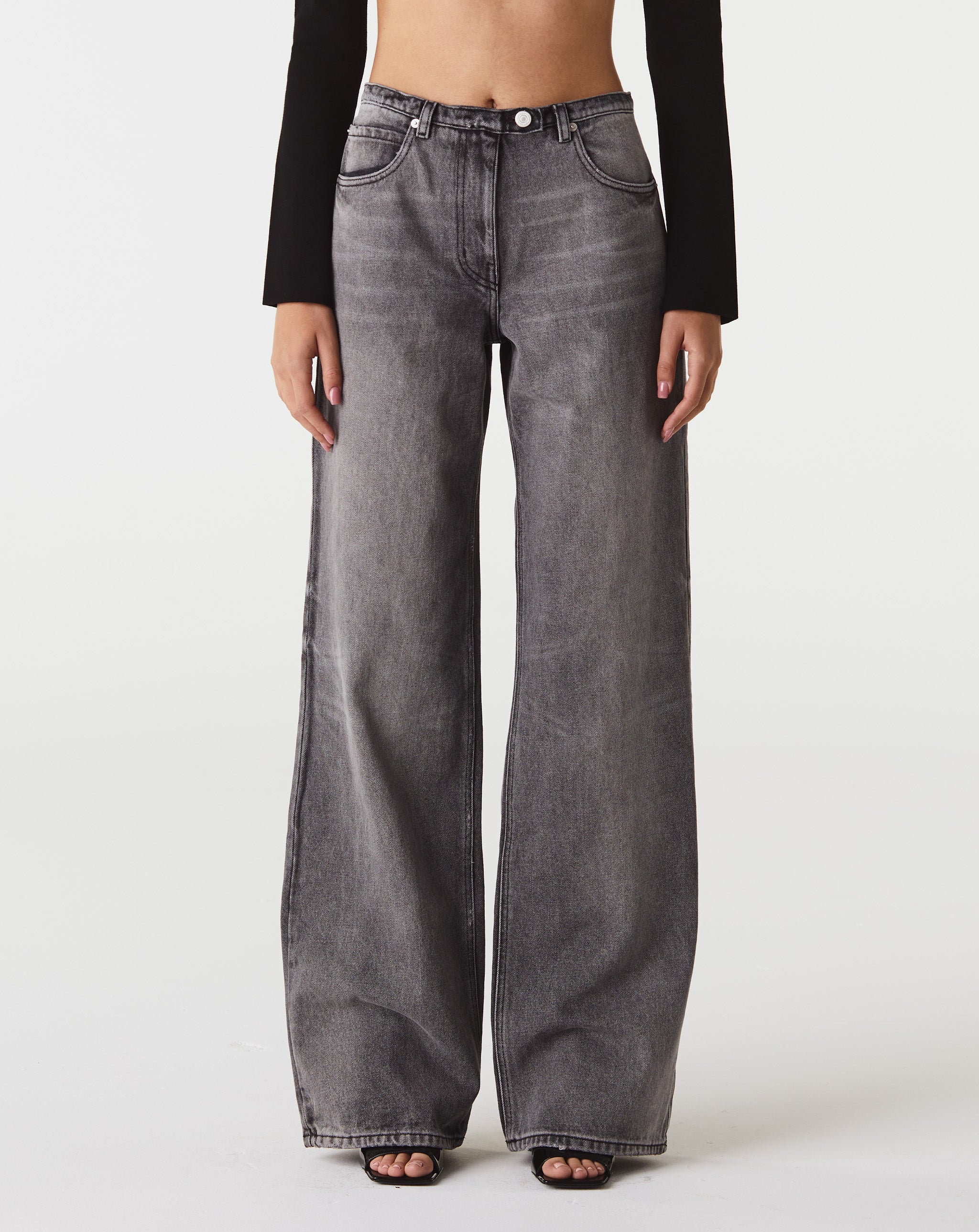 Relaxed Black Denim Pants